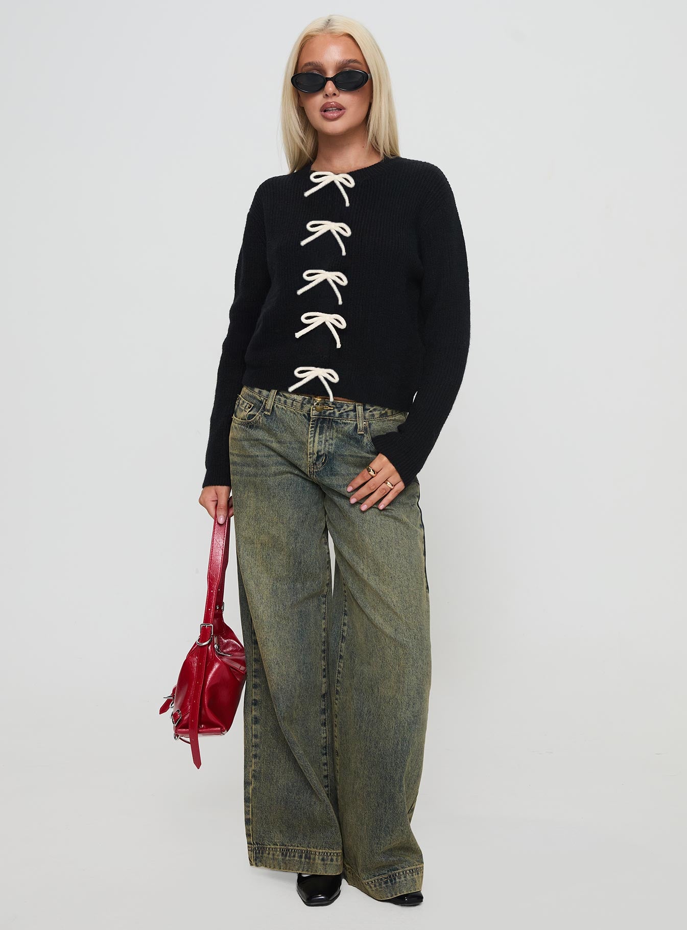 Rosalee Cardigan Black / White-Vipp Girl