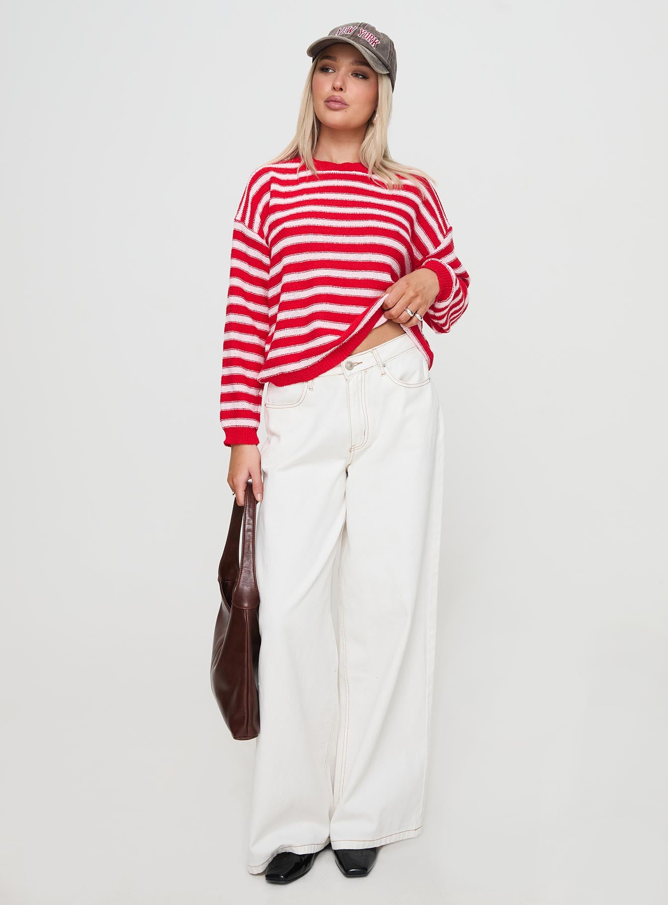 Freeze Knit Sweater Red-Vipp Girl