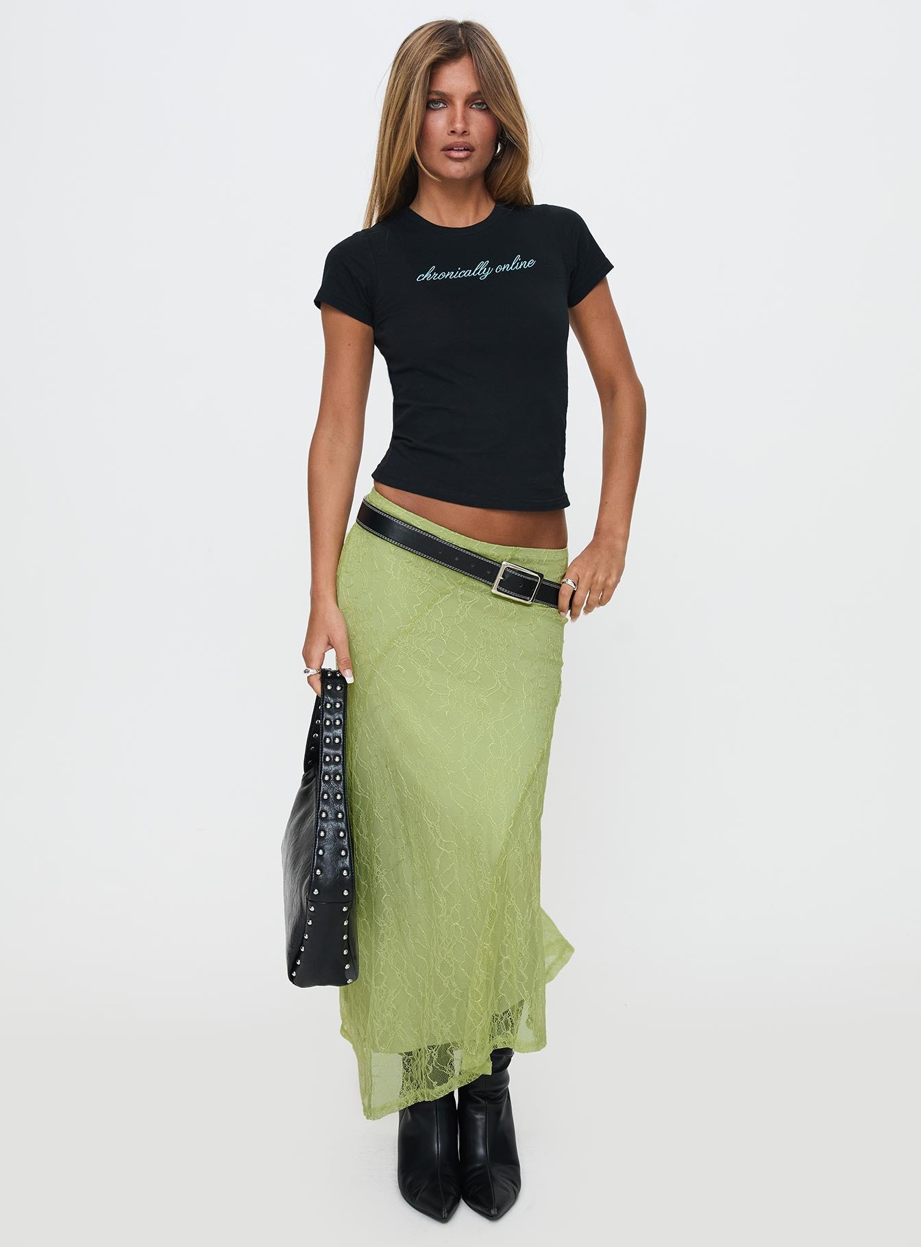 Chronically Online Graphic Top Black-Vipp Girl