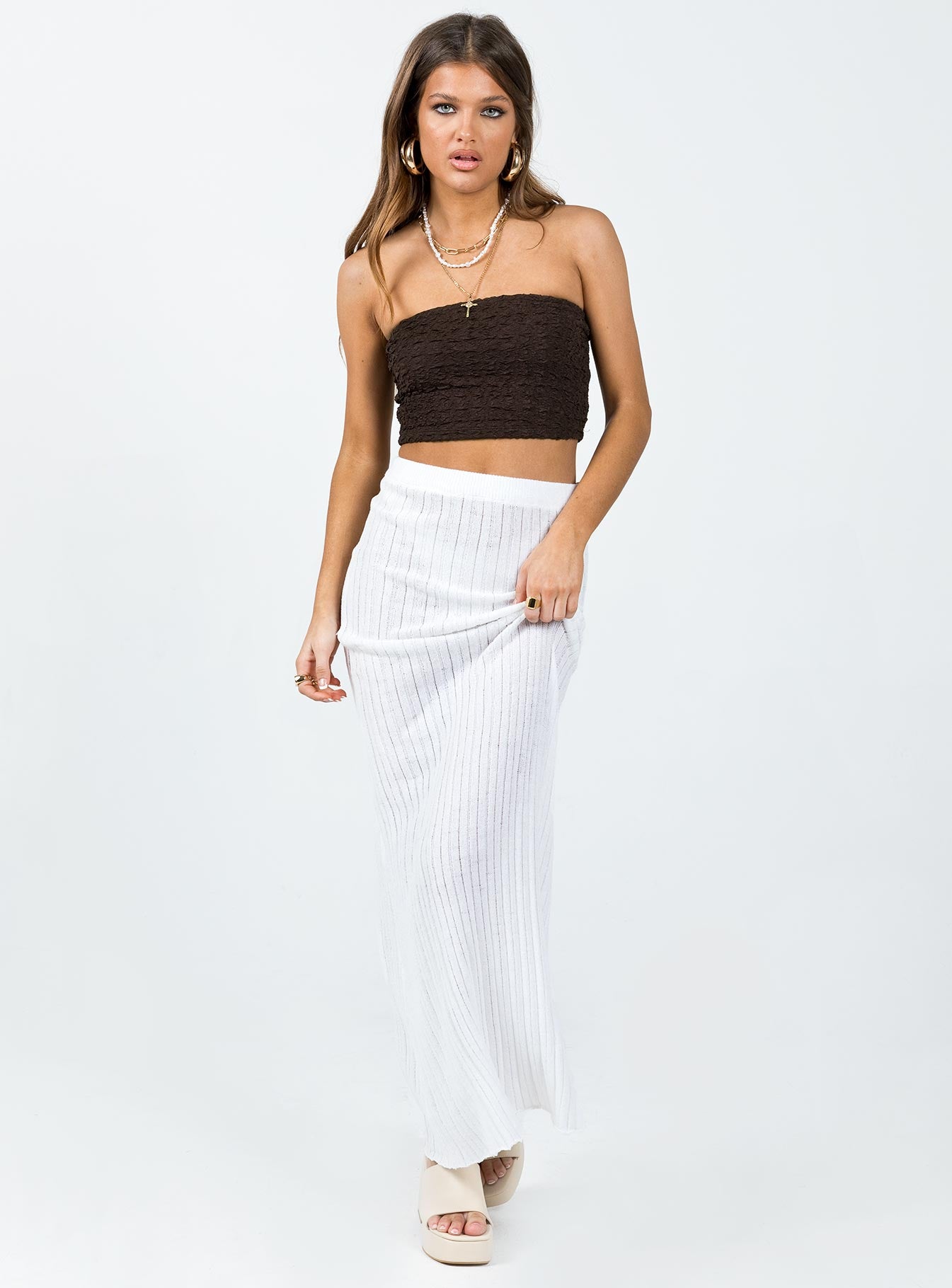 Brae Strapless Top Brown-Vipp Girl