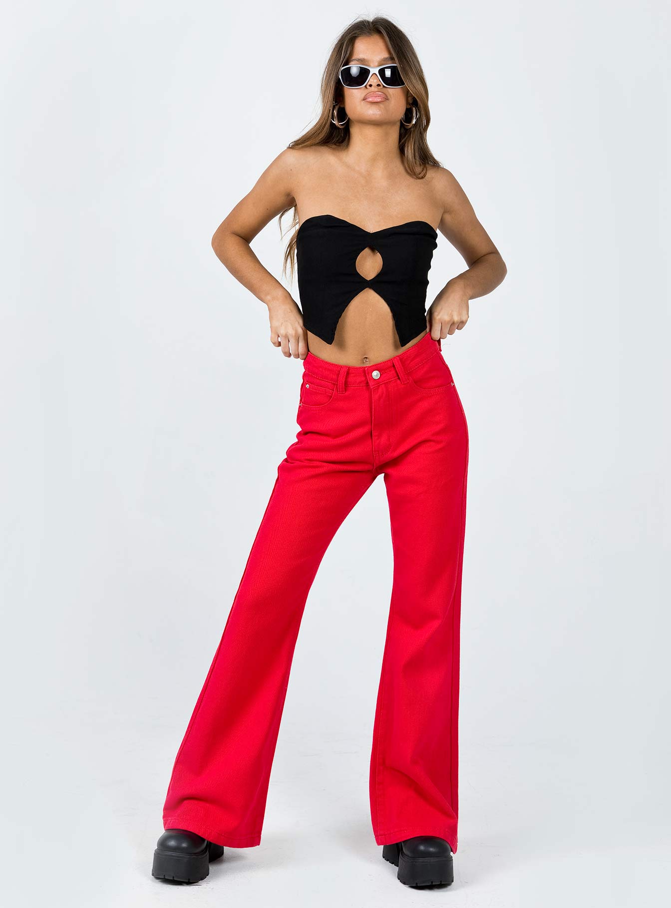 Cabarita Lounge Denim Jeans Red-Vipp Girl