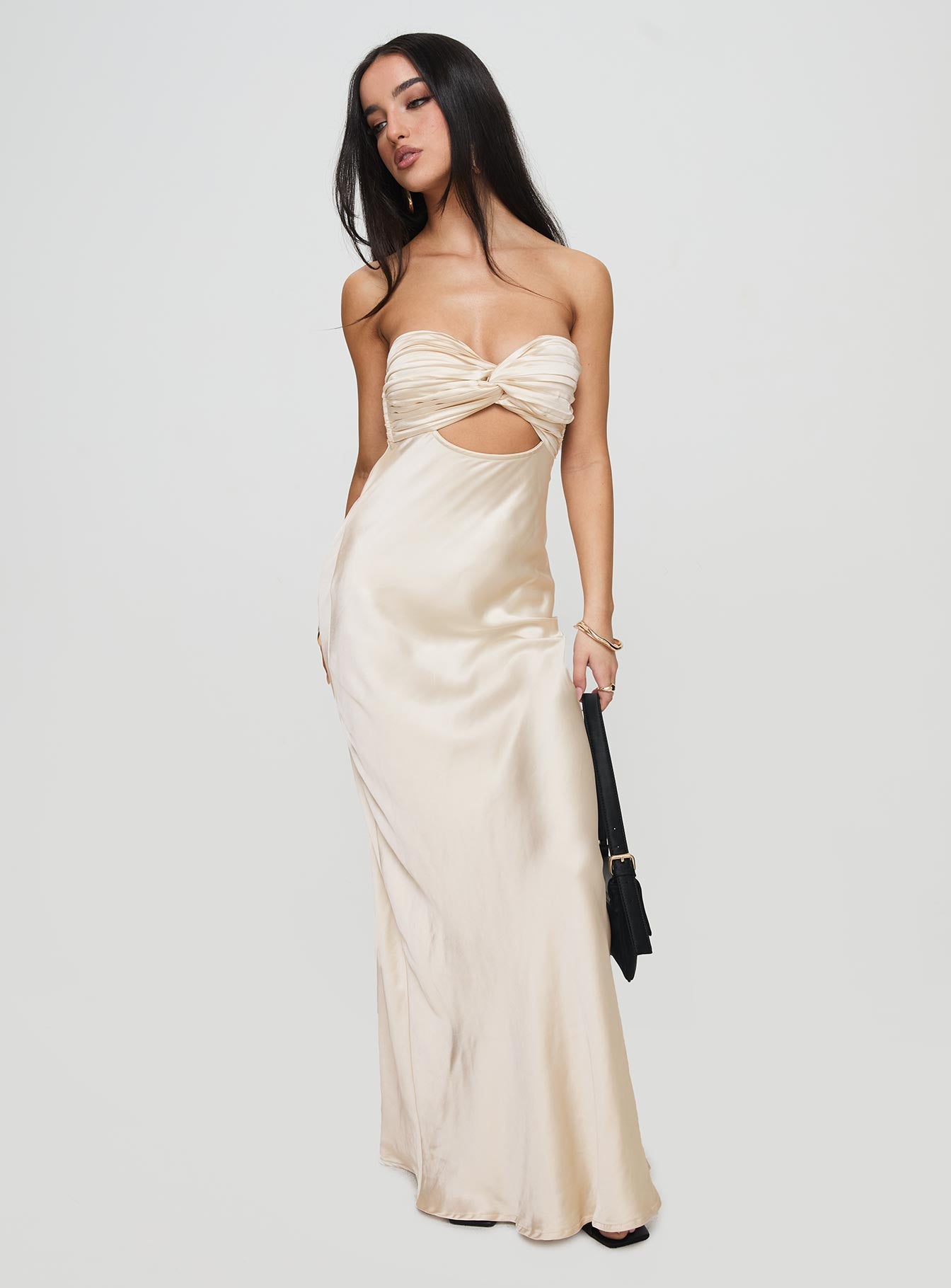 Faviola Strapless Maxi Dress Champagne-Vipp Girl