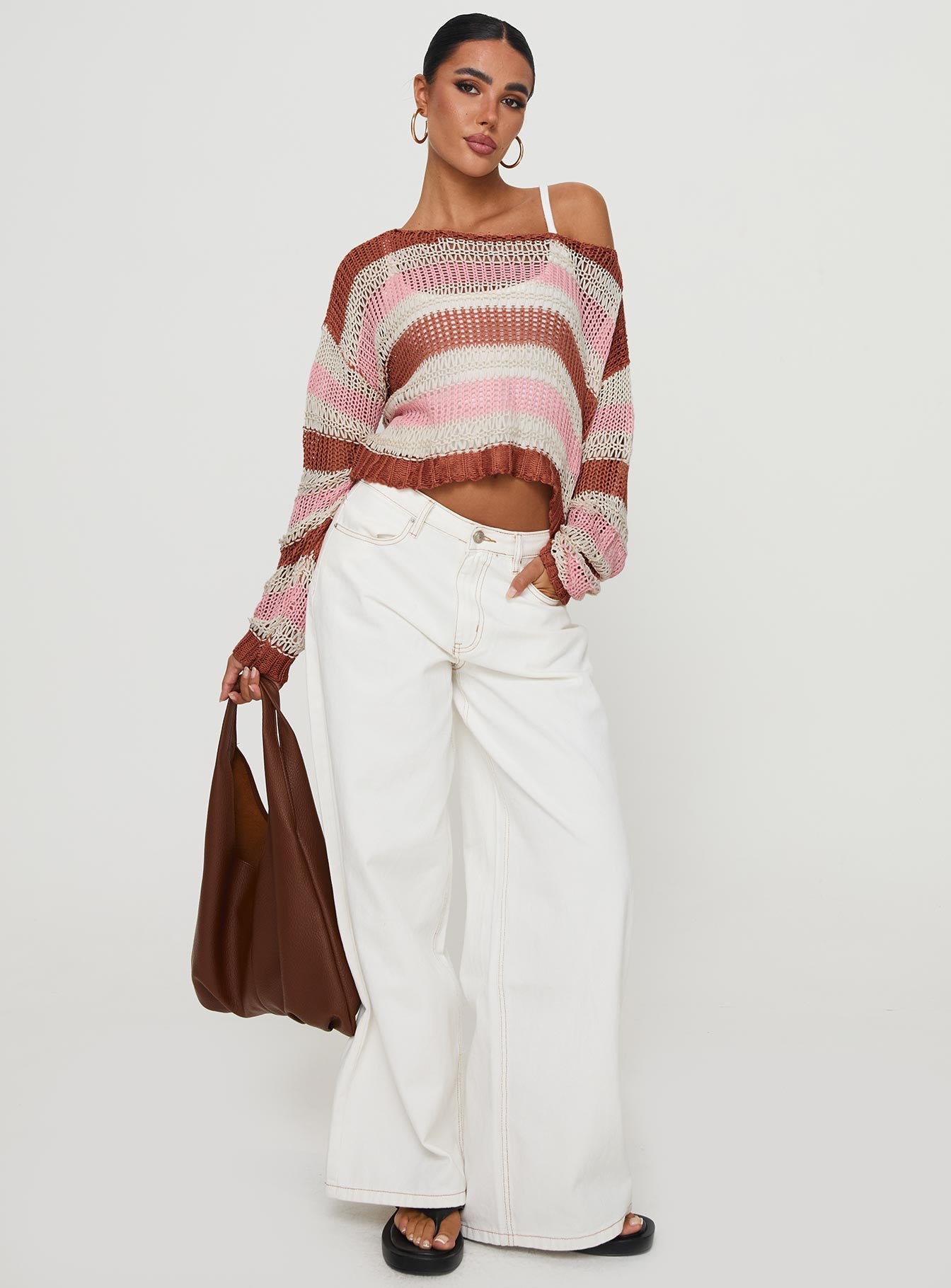 Perren Sweater Pink / Brown Stripe-Vipp Girl