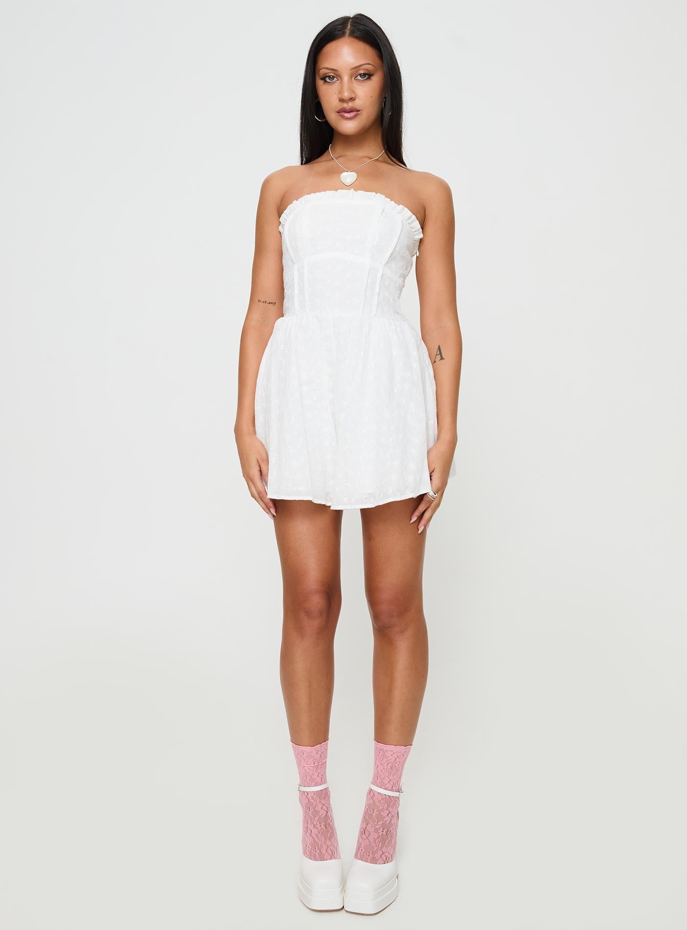 Gian Strapless Romper White-Vipp Girl