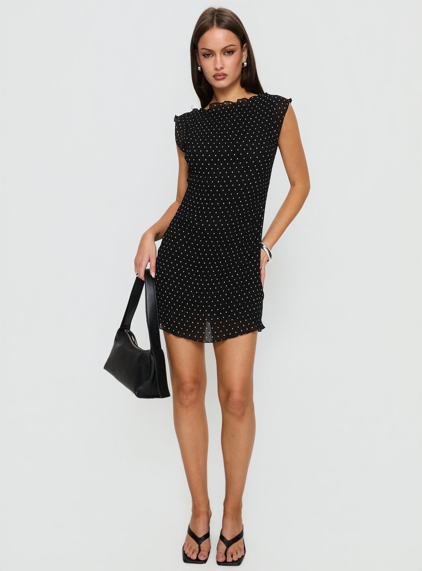 Mariner Mini Dress Noir Polka-Vipp Girl