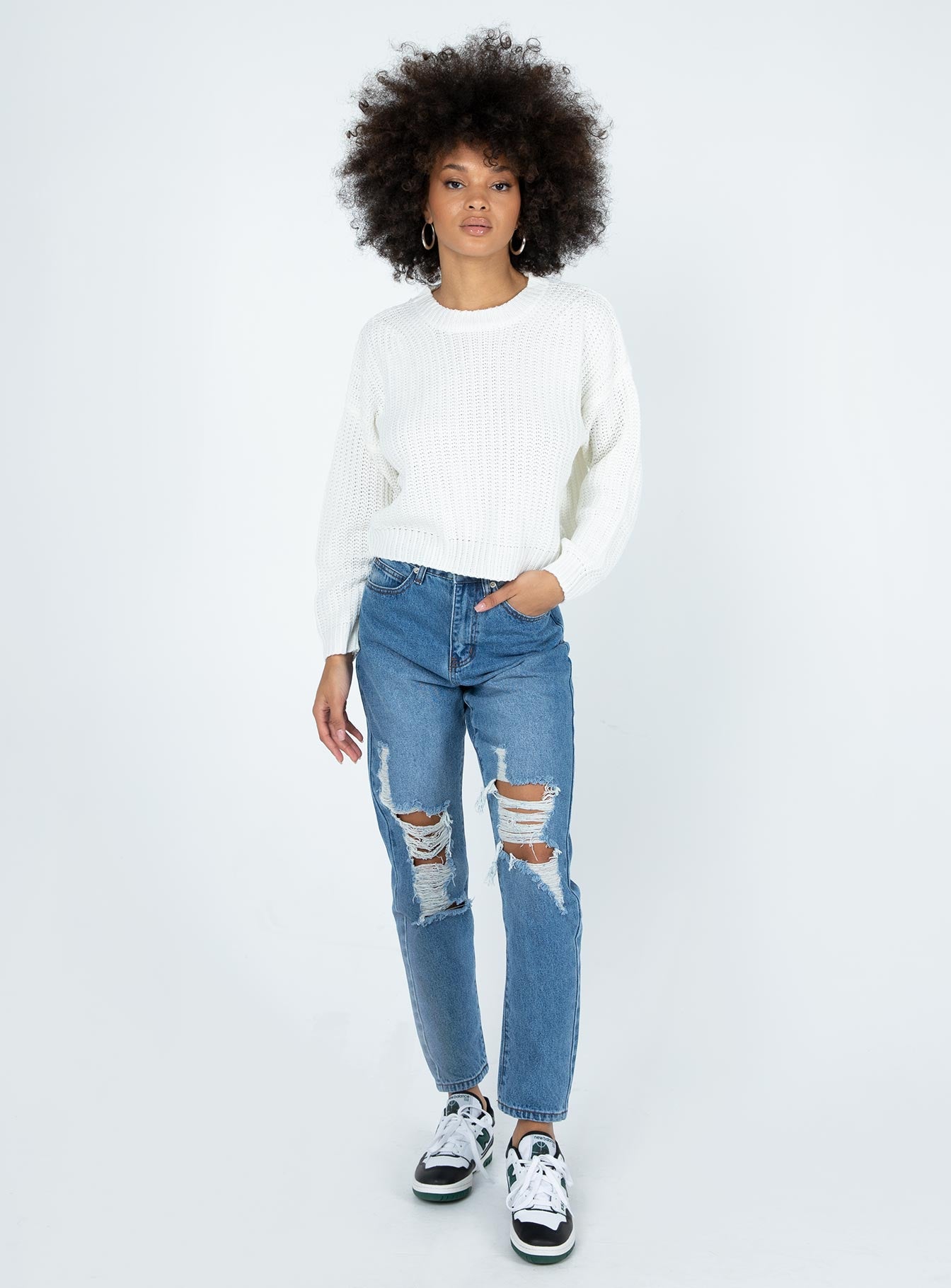 Damion Ripped Mom Denim Jeans-Vipp Girl