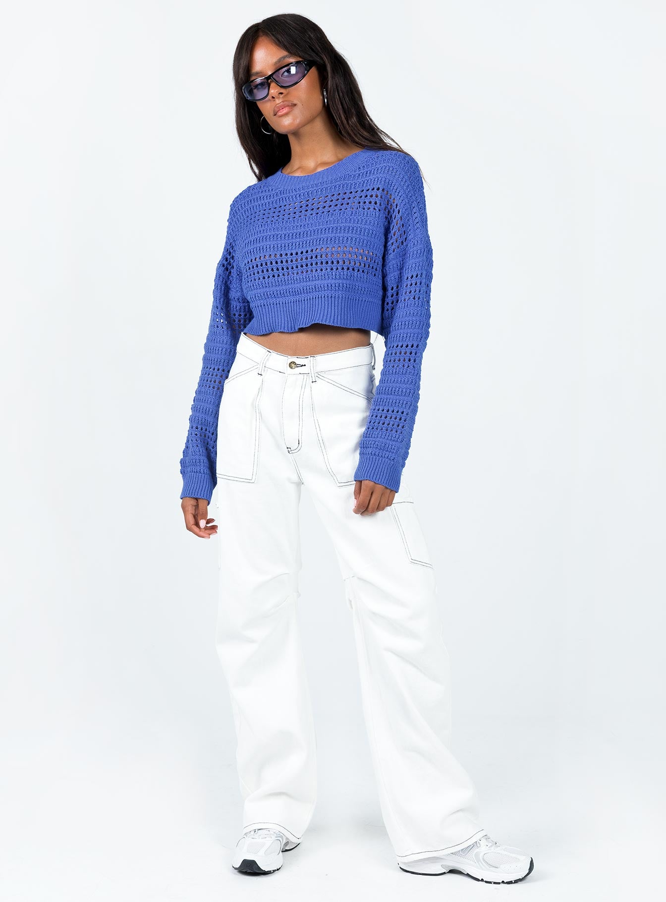 Newsam Cropped Sweater Blue-Vipp Girl