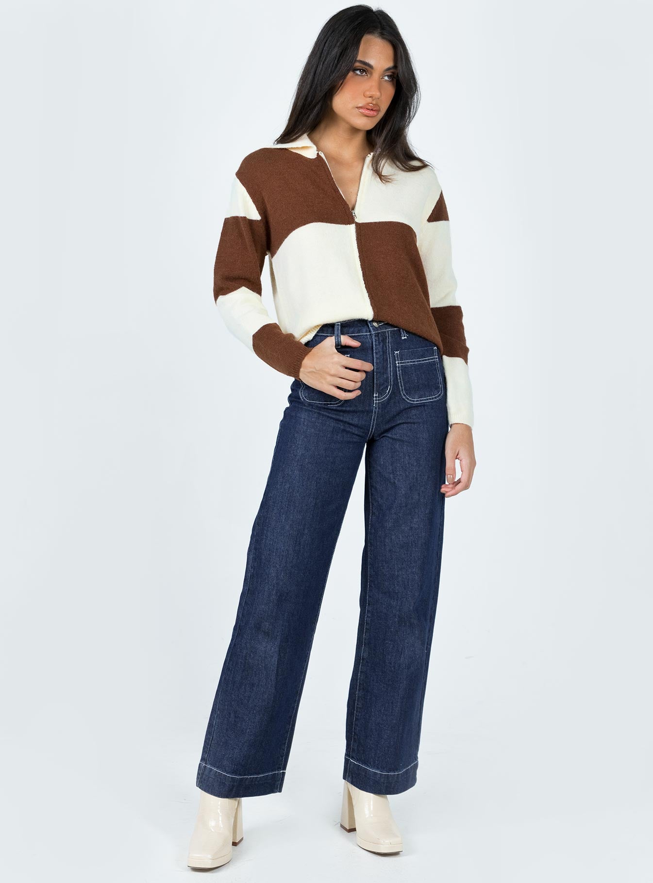 Pembroke Sweater Brown / Cream-Vipp Girl