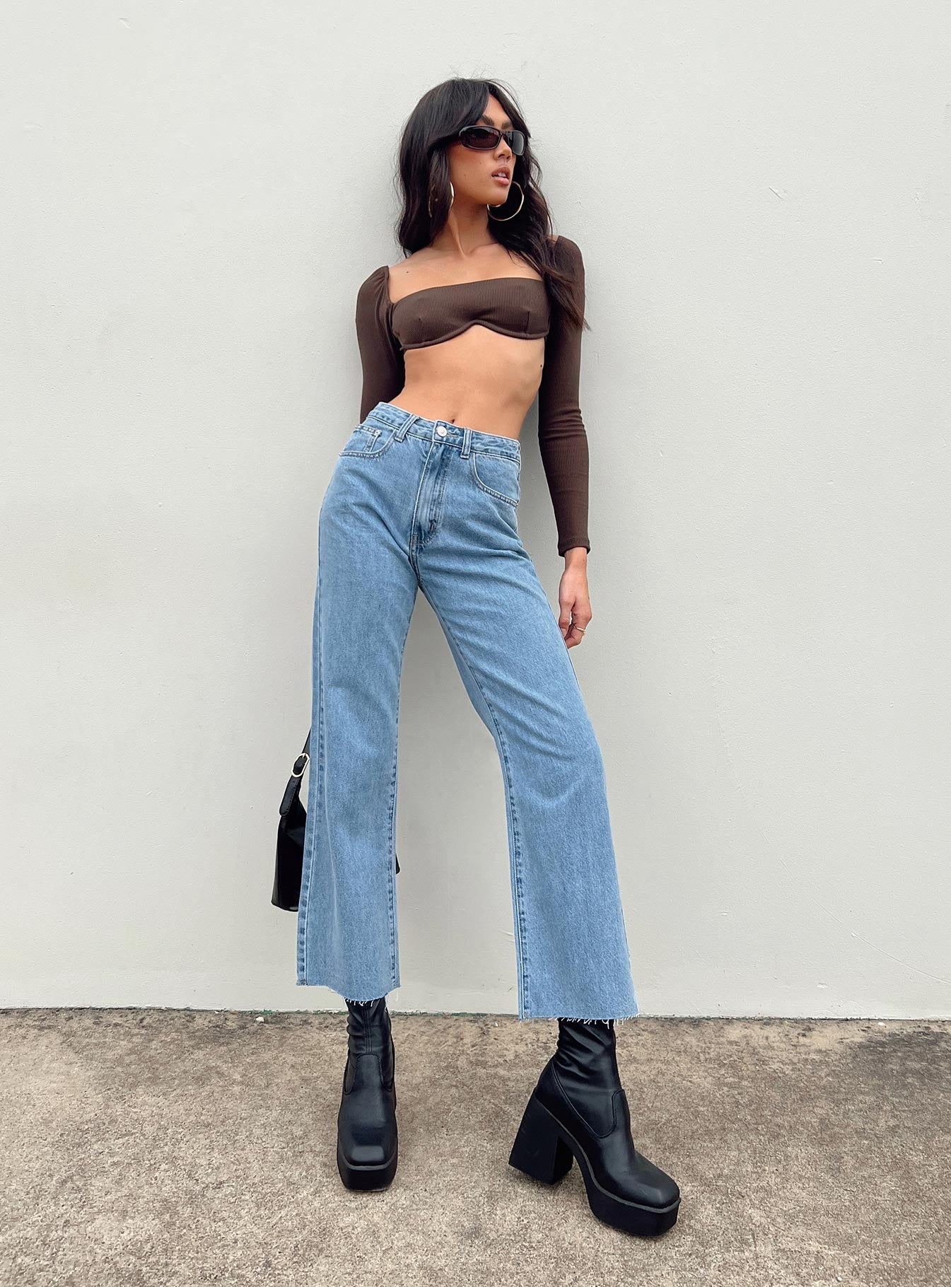 Damika Wide Leg Denim Jeans-Vipp Girl