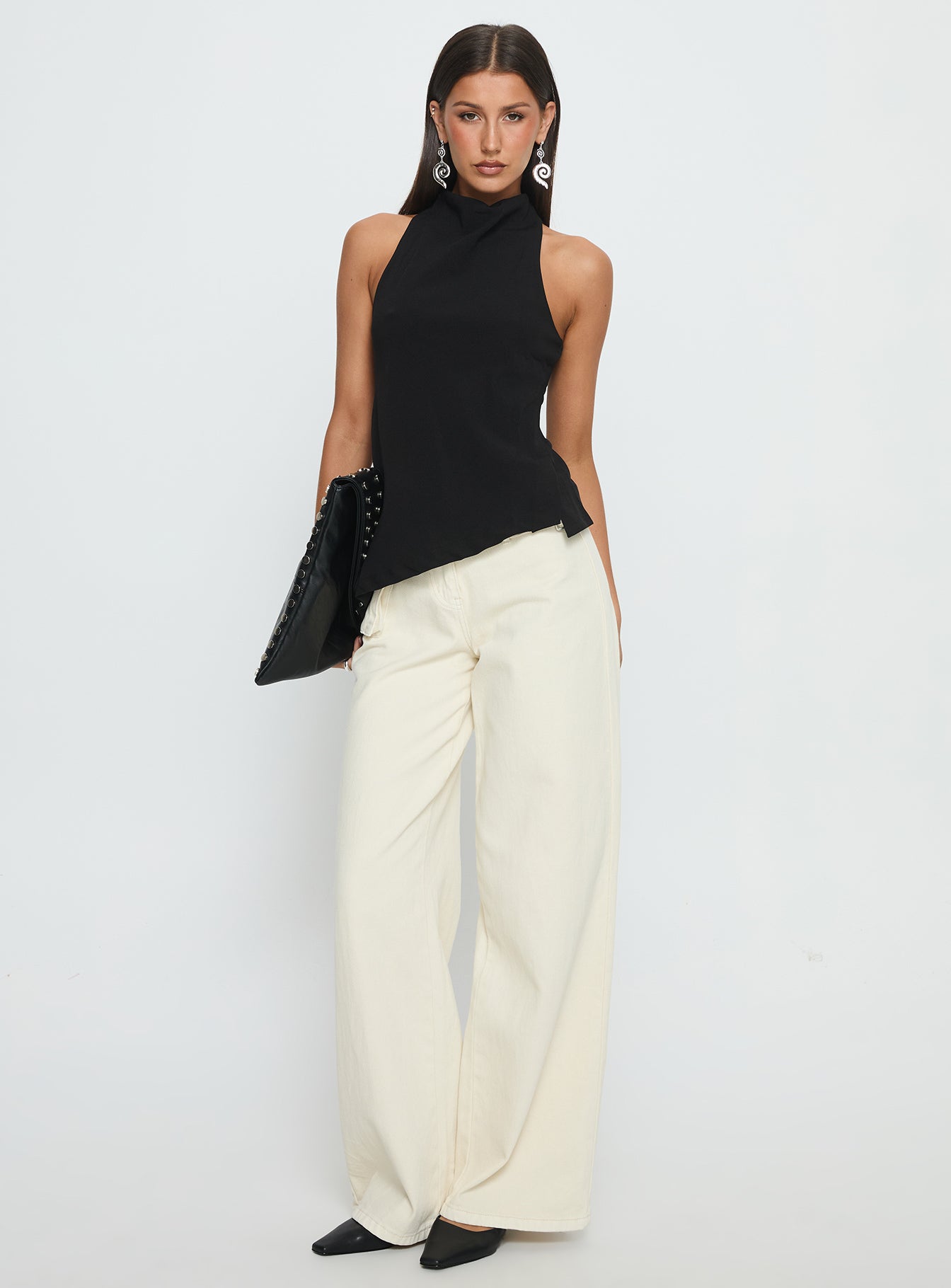 Days Get Dark Asymmetrical Top Black-Vipp Girl