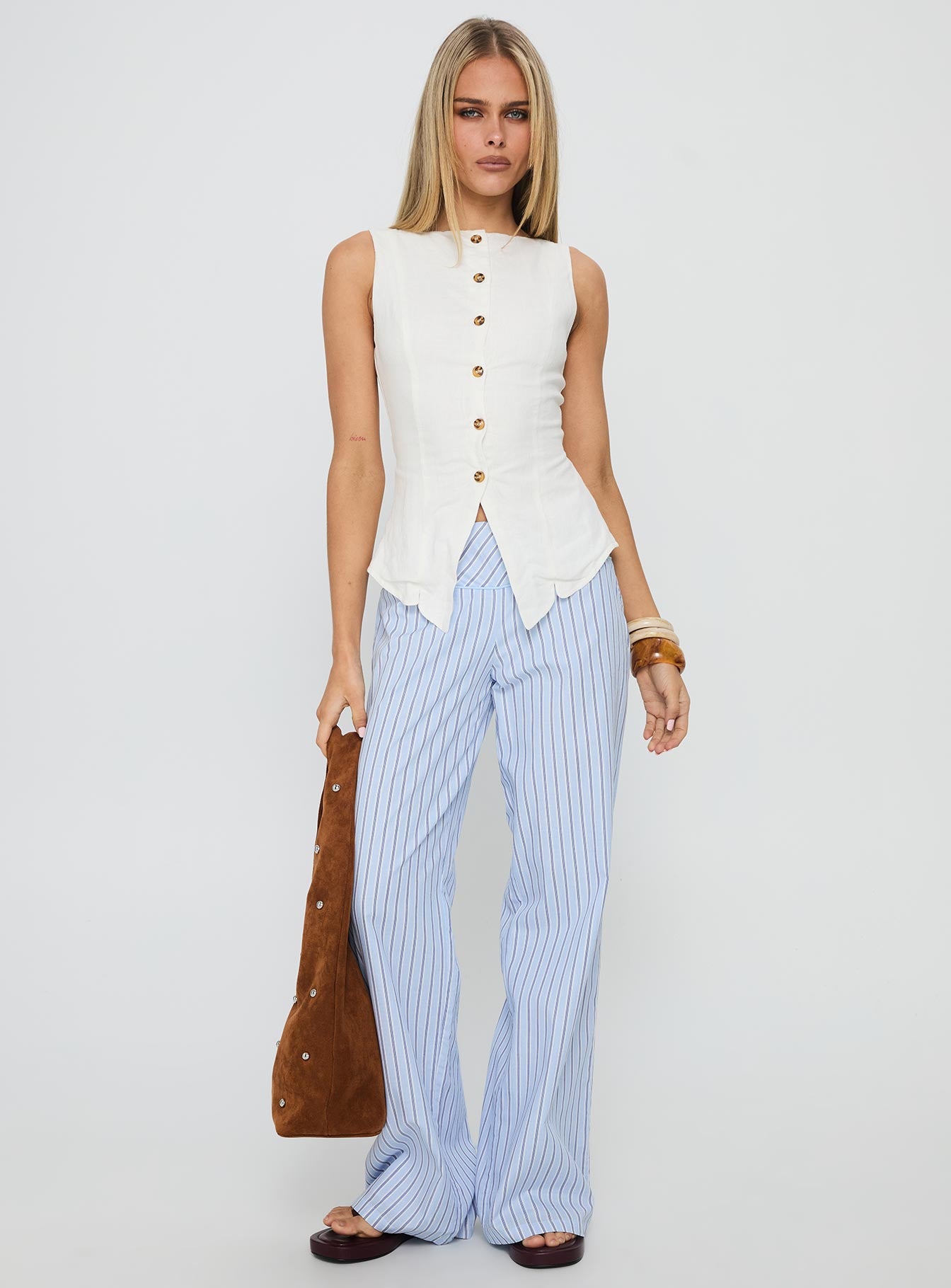 Dulcinea Longline Vest Top White-Vipp Girl