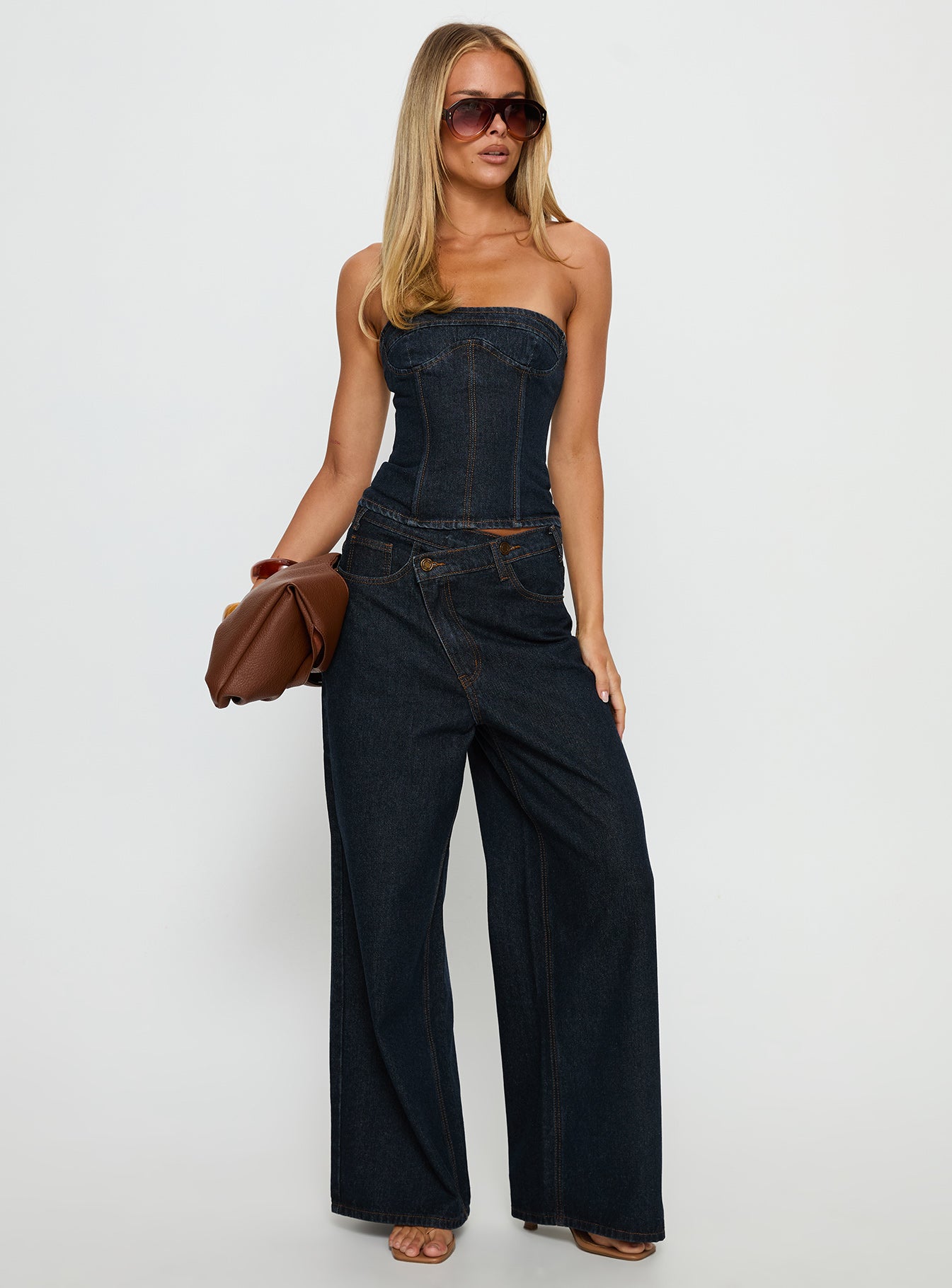 Blue Crush Low Rise Wide Leg Jeans Indigo-Vipp Girl