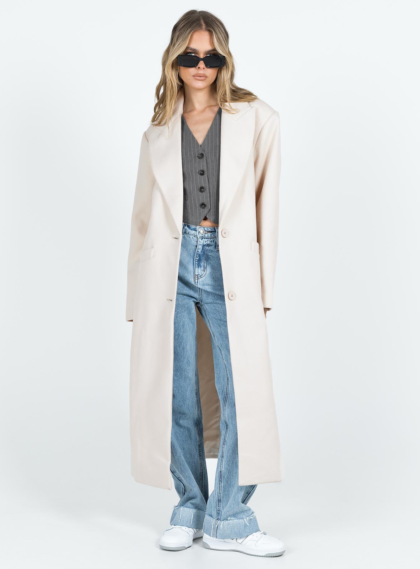 Olsen Coat Cream-Vipp Girl
