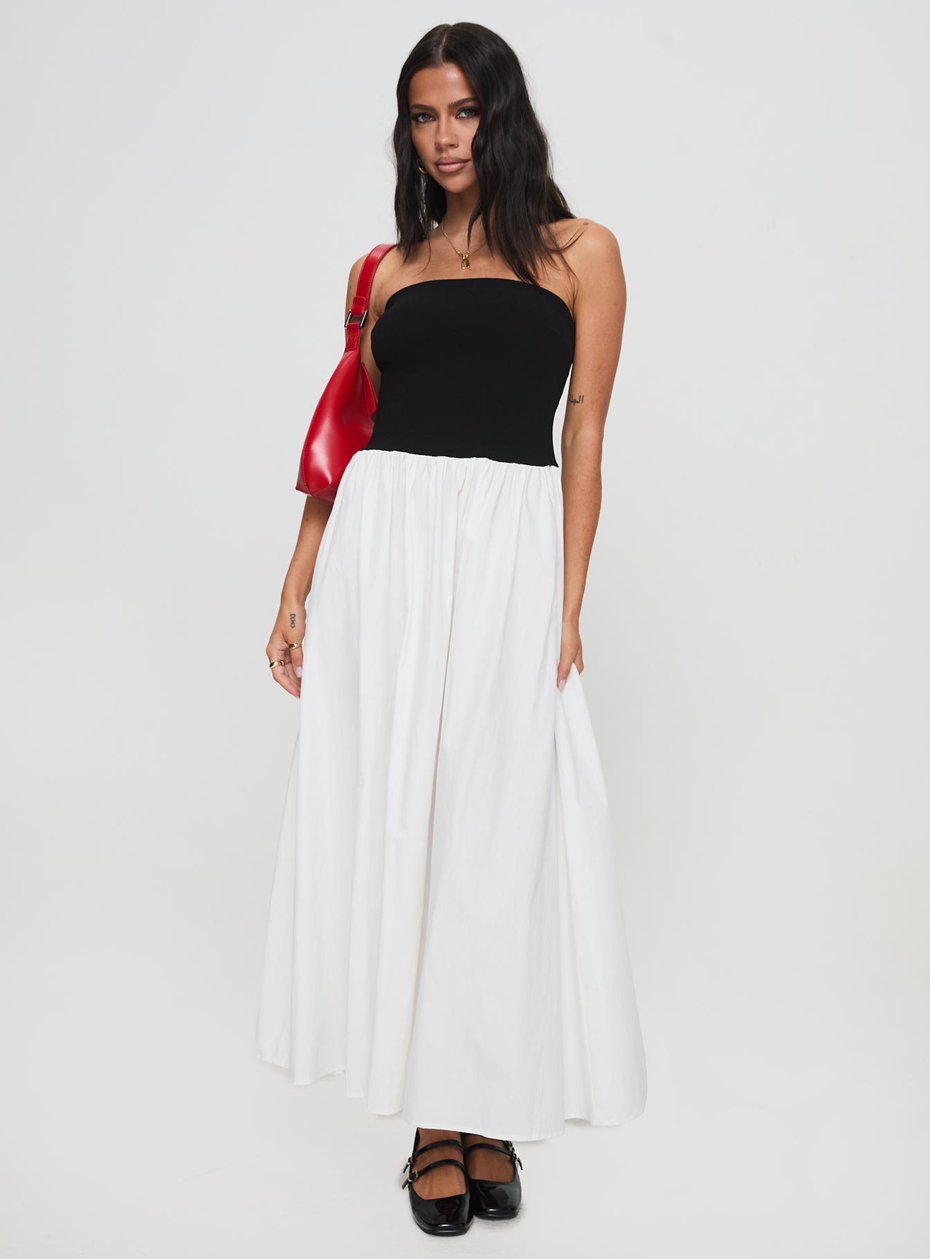 Rhett Maxi Dress Black / White-Vipp Girl