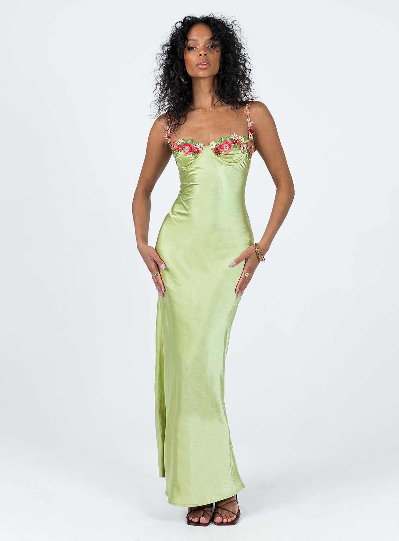 Kenzie Maxi Dress Green-Vipp Girl