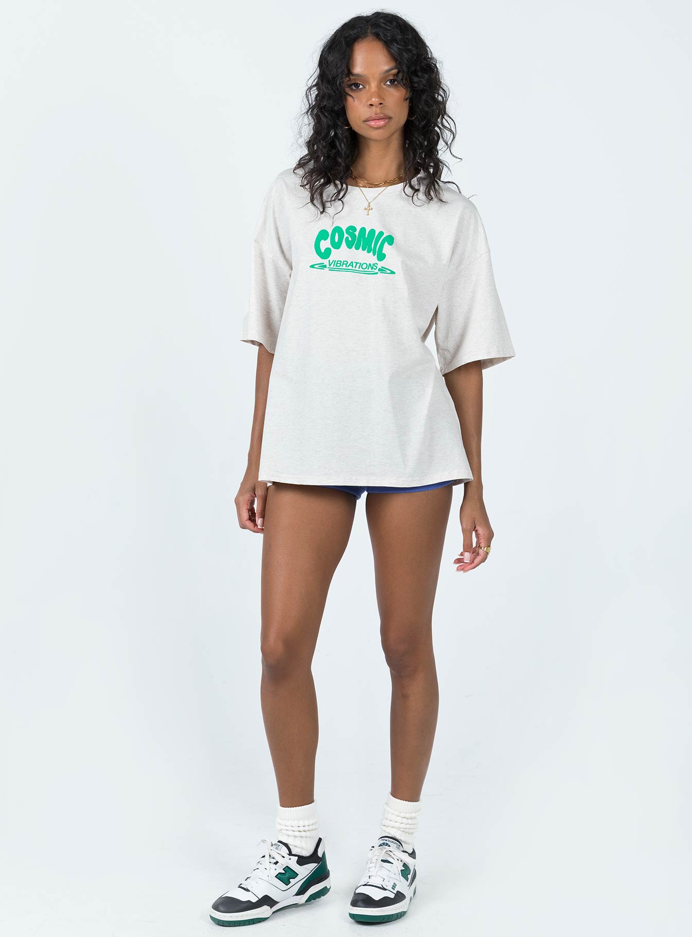 Cosmic Puff Tee Grey / Green-Vipp Girl