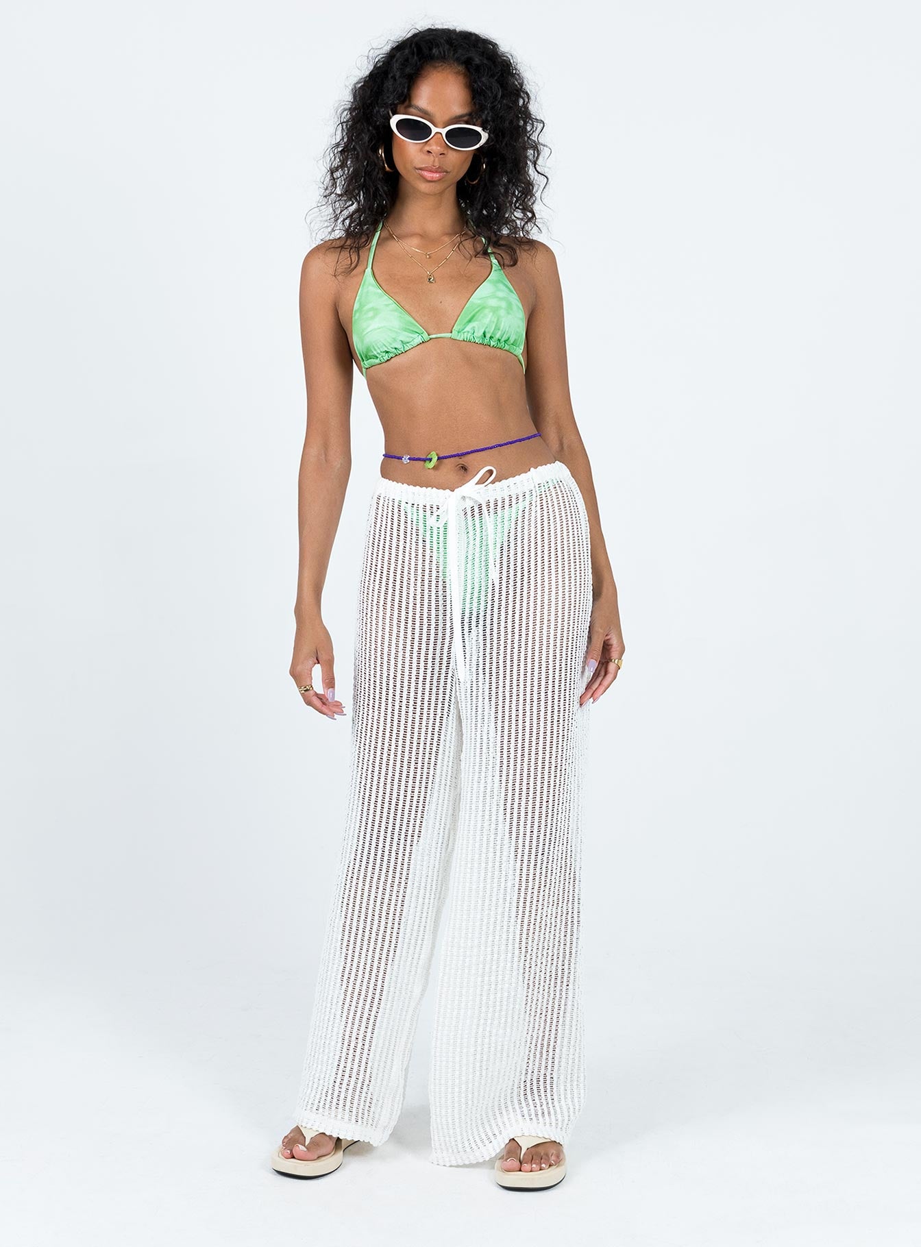 Darcie Knit Pants White-Vipp Girl