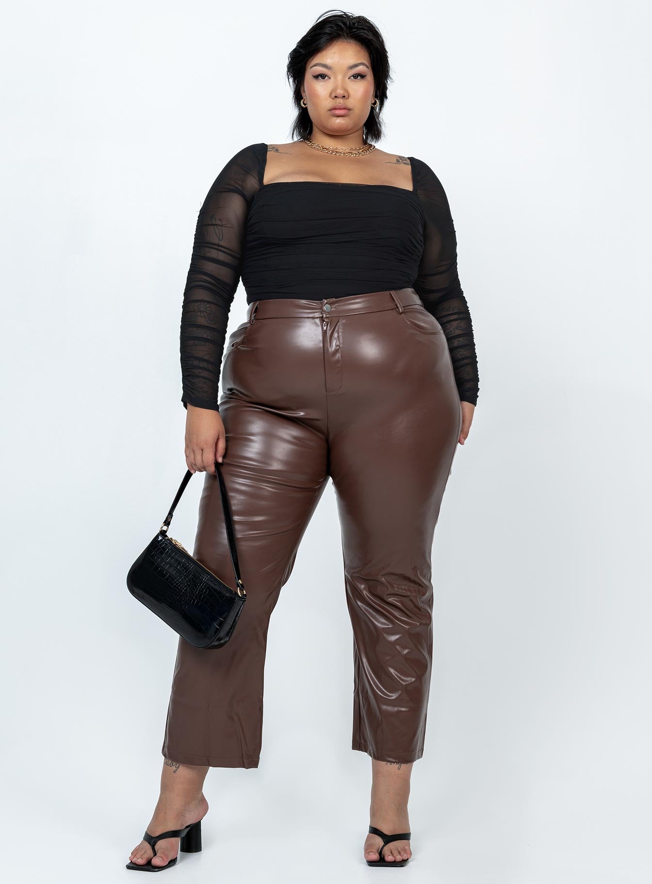 Love Lies Pants Brown Curve-Vipp Girl