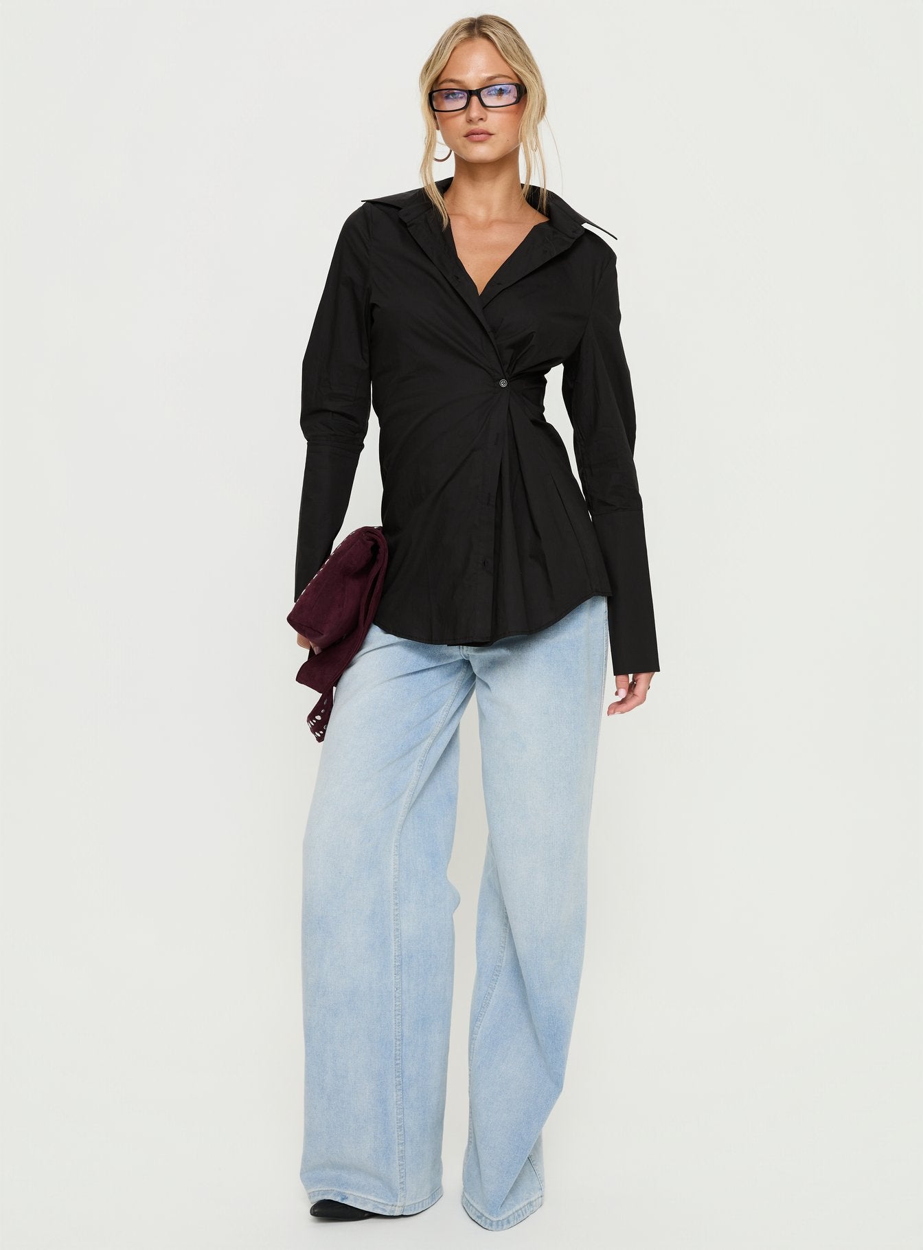 Nitsa Long Sleeve Shirt Black-Vipp Girl