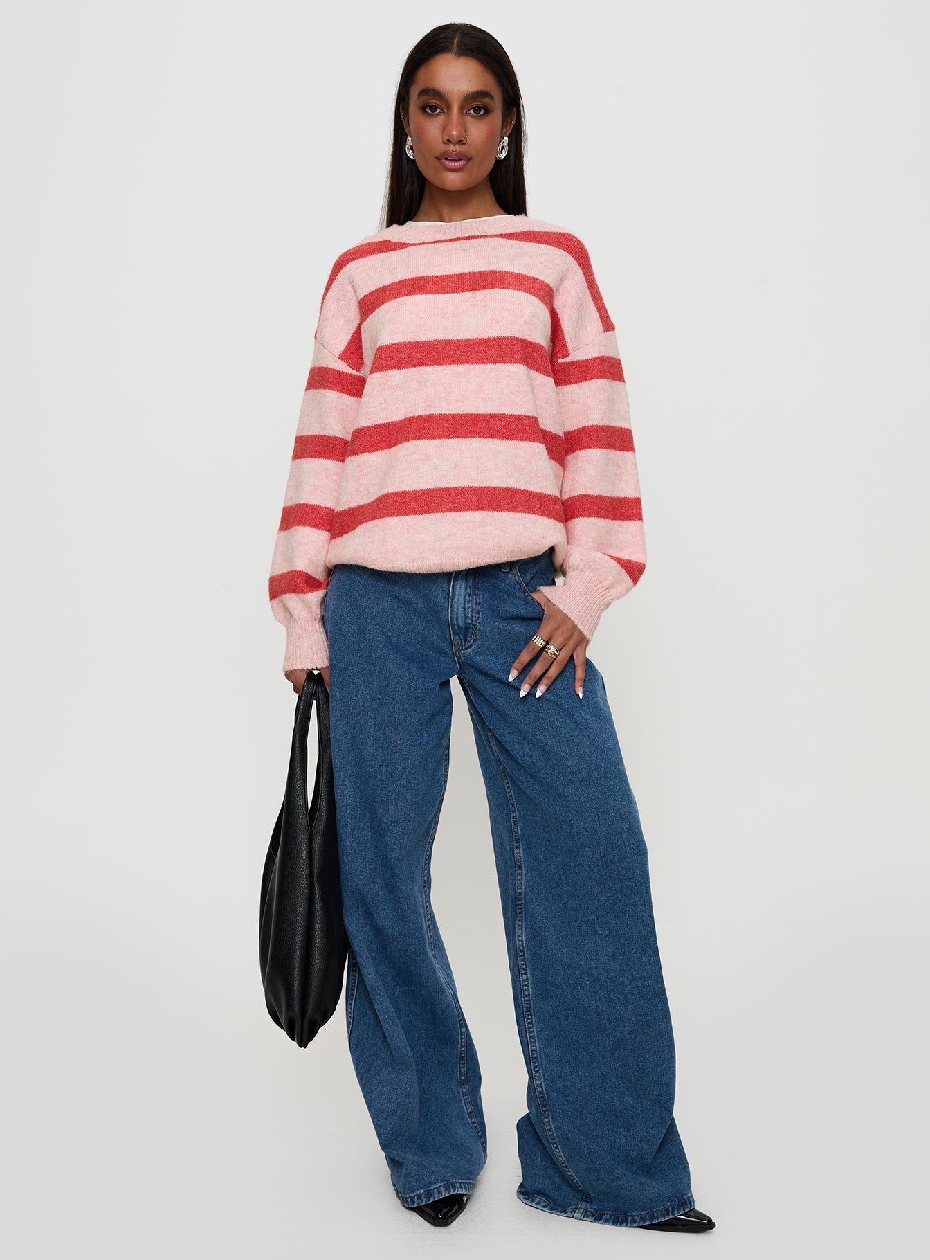 Ryanna Sweater Pink / Red Stripe-Vipp Girl