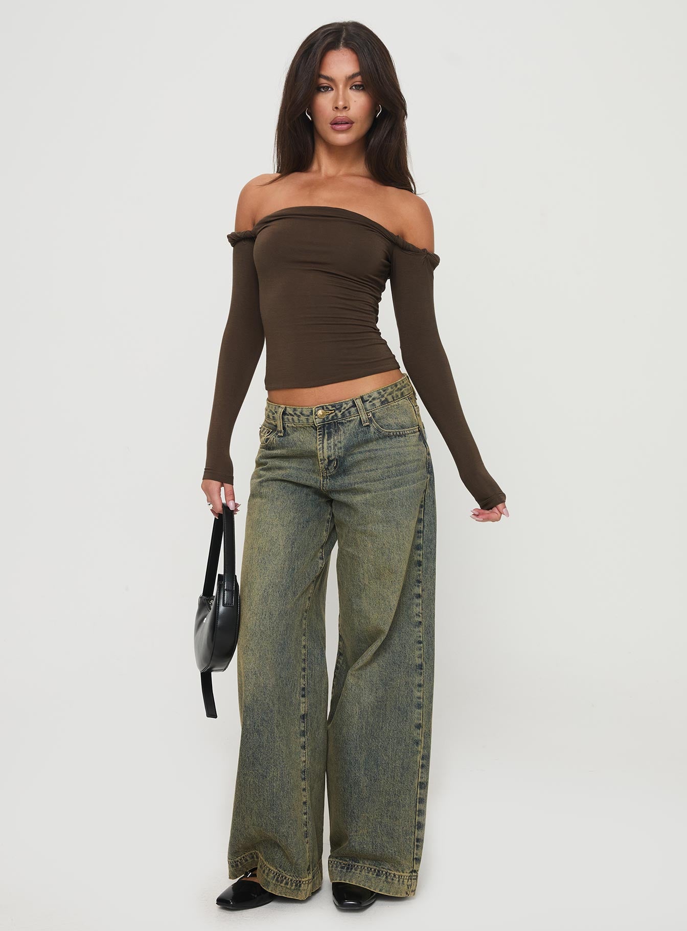 Dusky Long Sleeve Top Khaki-Vipp Girl