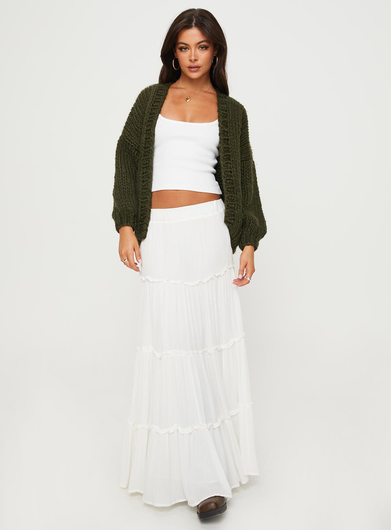 Lester Knit Cardigan Olive-Vipp Girl