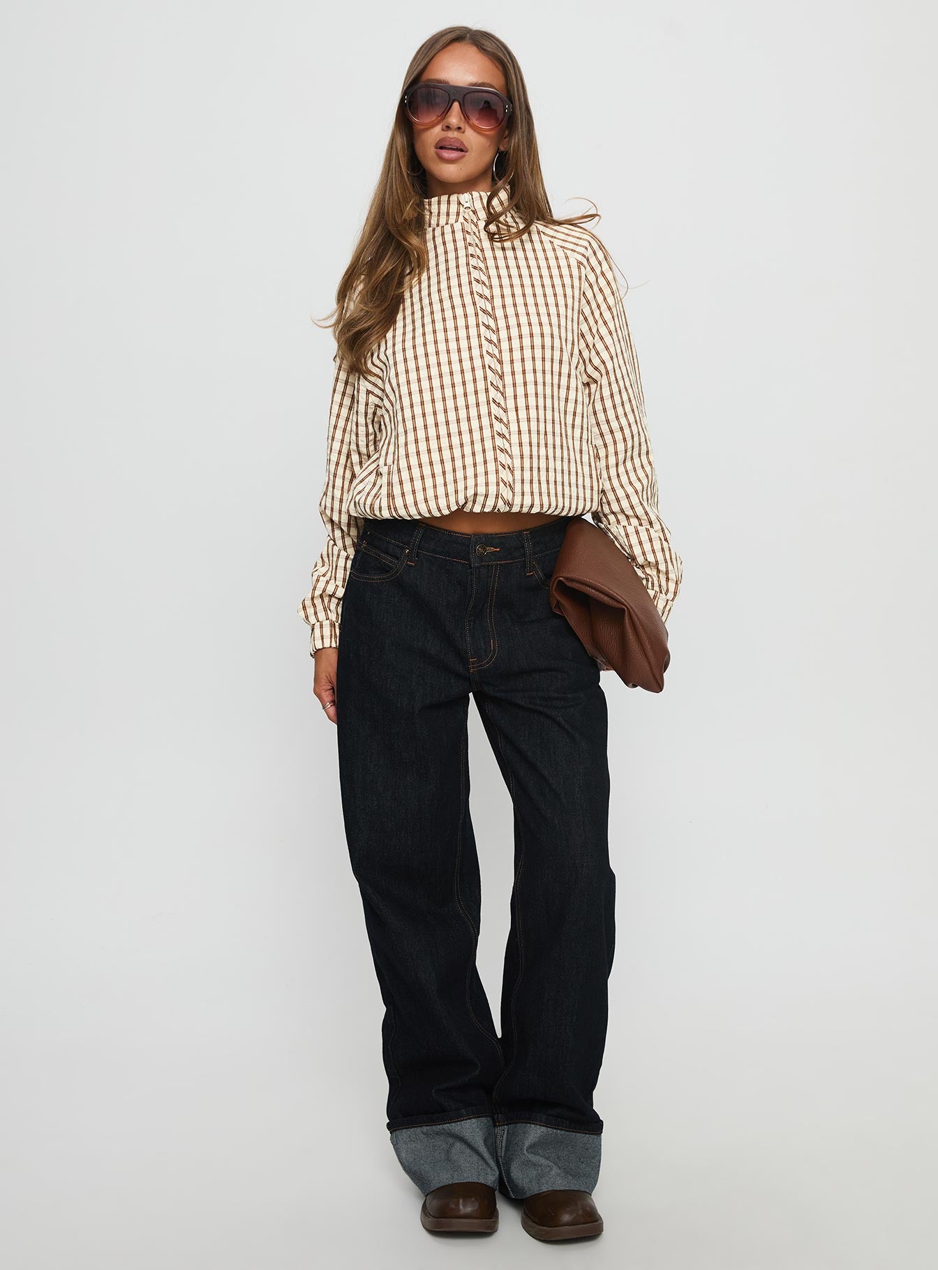 Kalle Jacket Brown Check-Vipp Girl