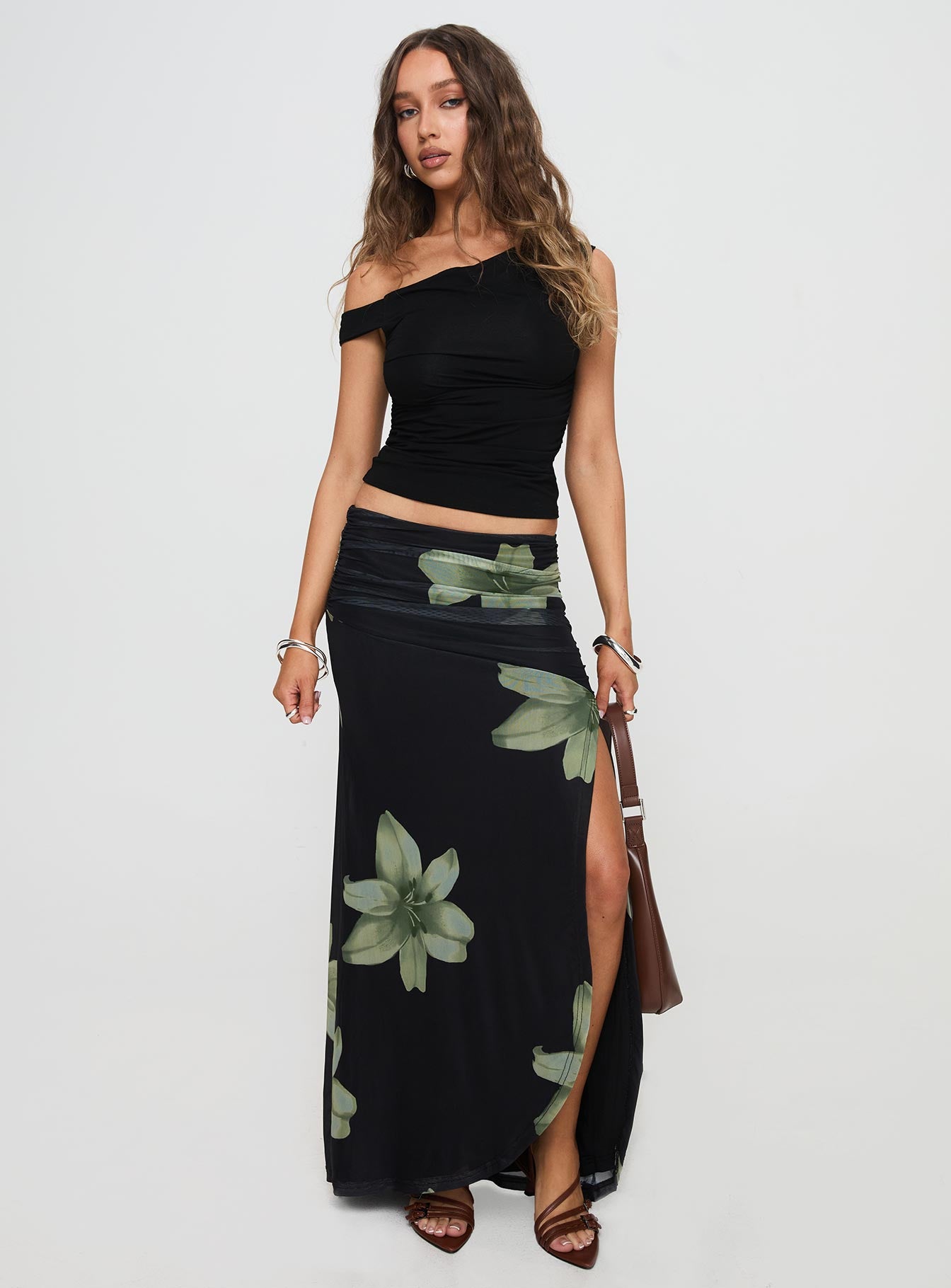 Cooperi Maxi Skirt Black Floral-Vipp Girl