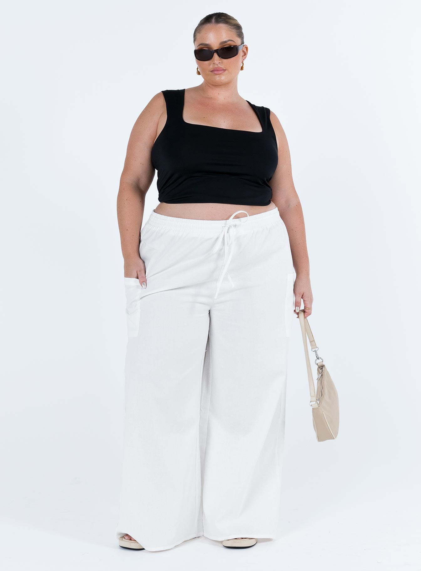 Brunie Pants White Curve-Vipp Girl