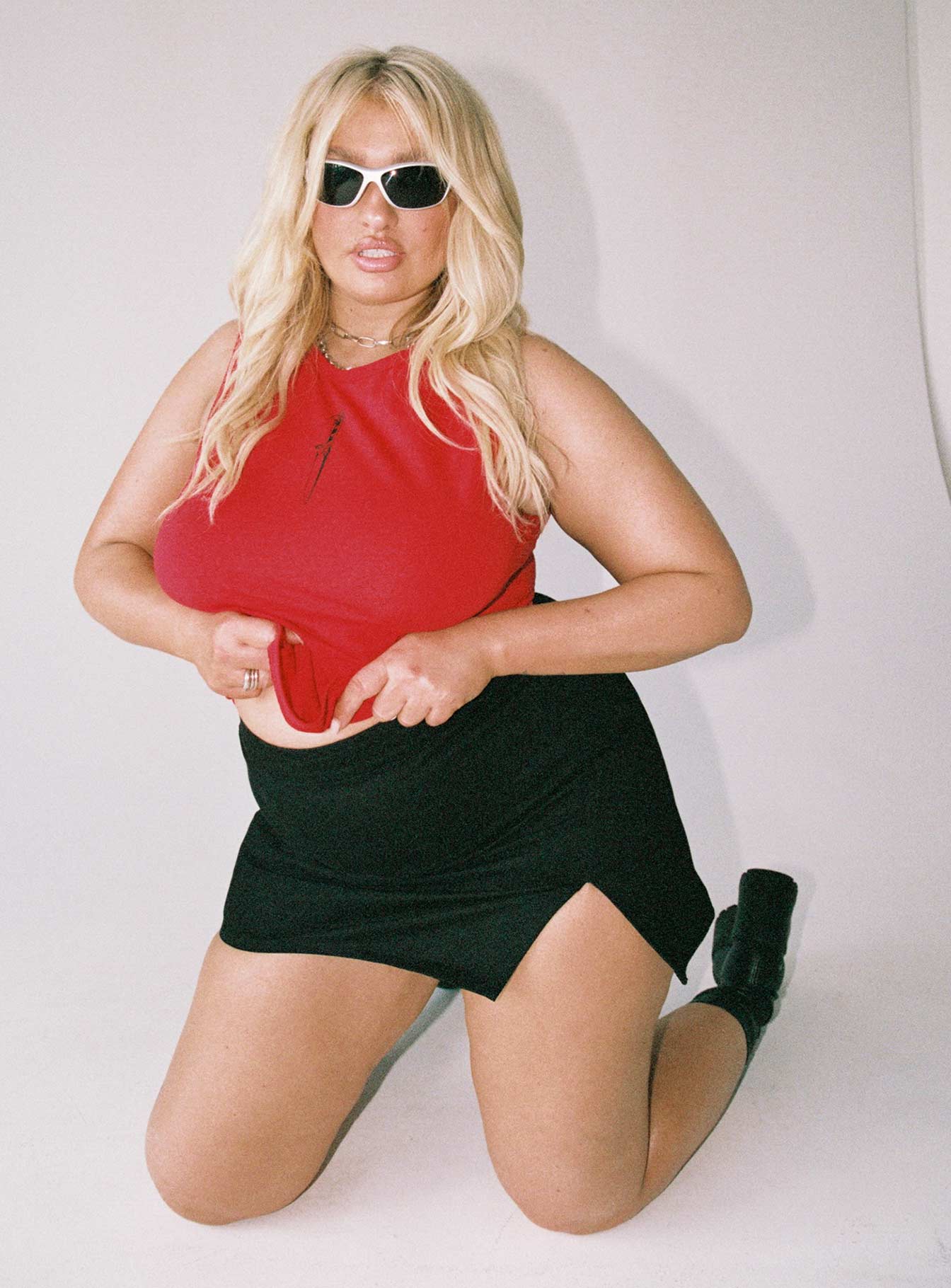 Madison Mini Skirt Black Curve-Vipp Girl