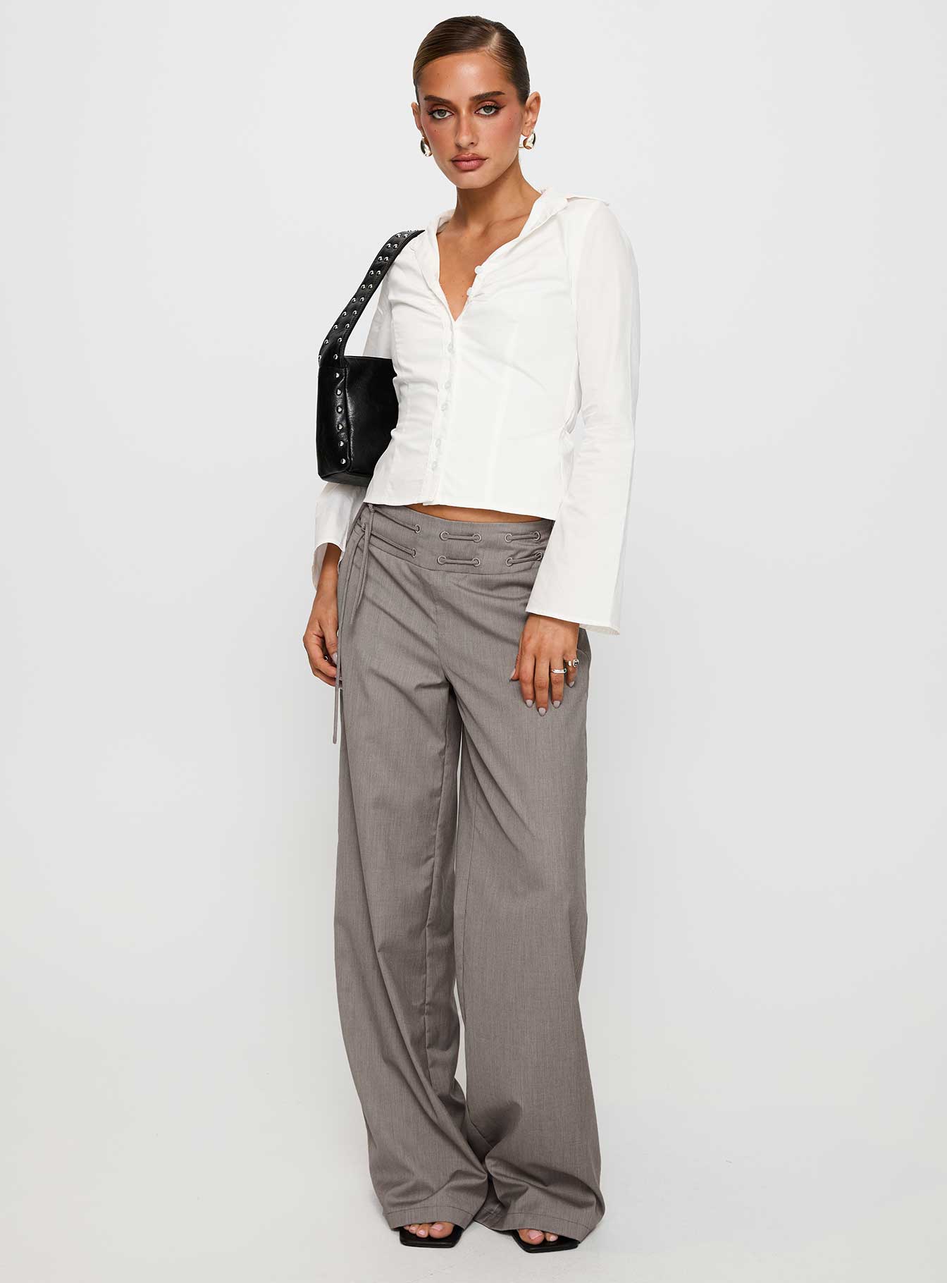 Just Have Fun Wide Leg Pant Grey-Vipp Girl