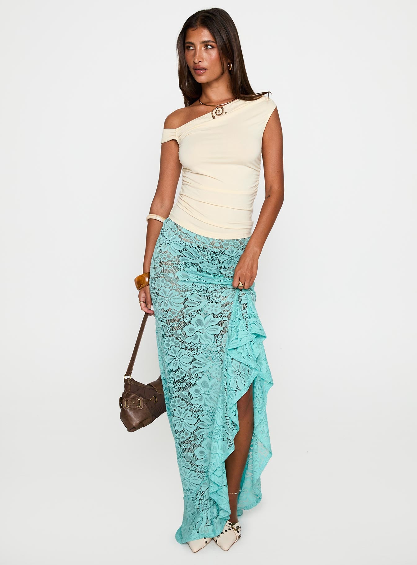 Bluemoon Lace Maxi Skirt Blue-Vipp Girl