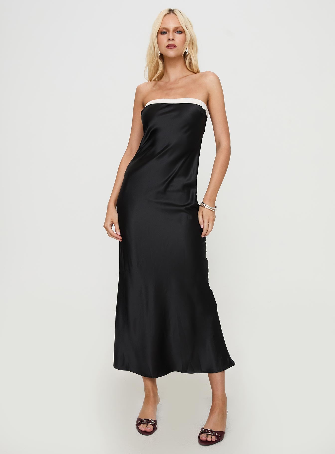Phillipa Strapless Maxi Dress Black-Vipp Girl