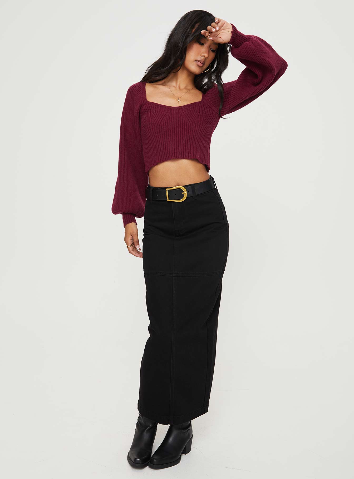 Bohemia Sweater Burgundy-Vipp Girl
