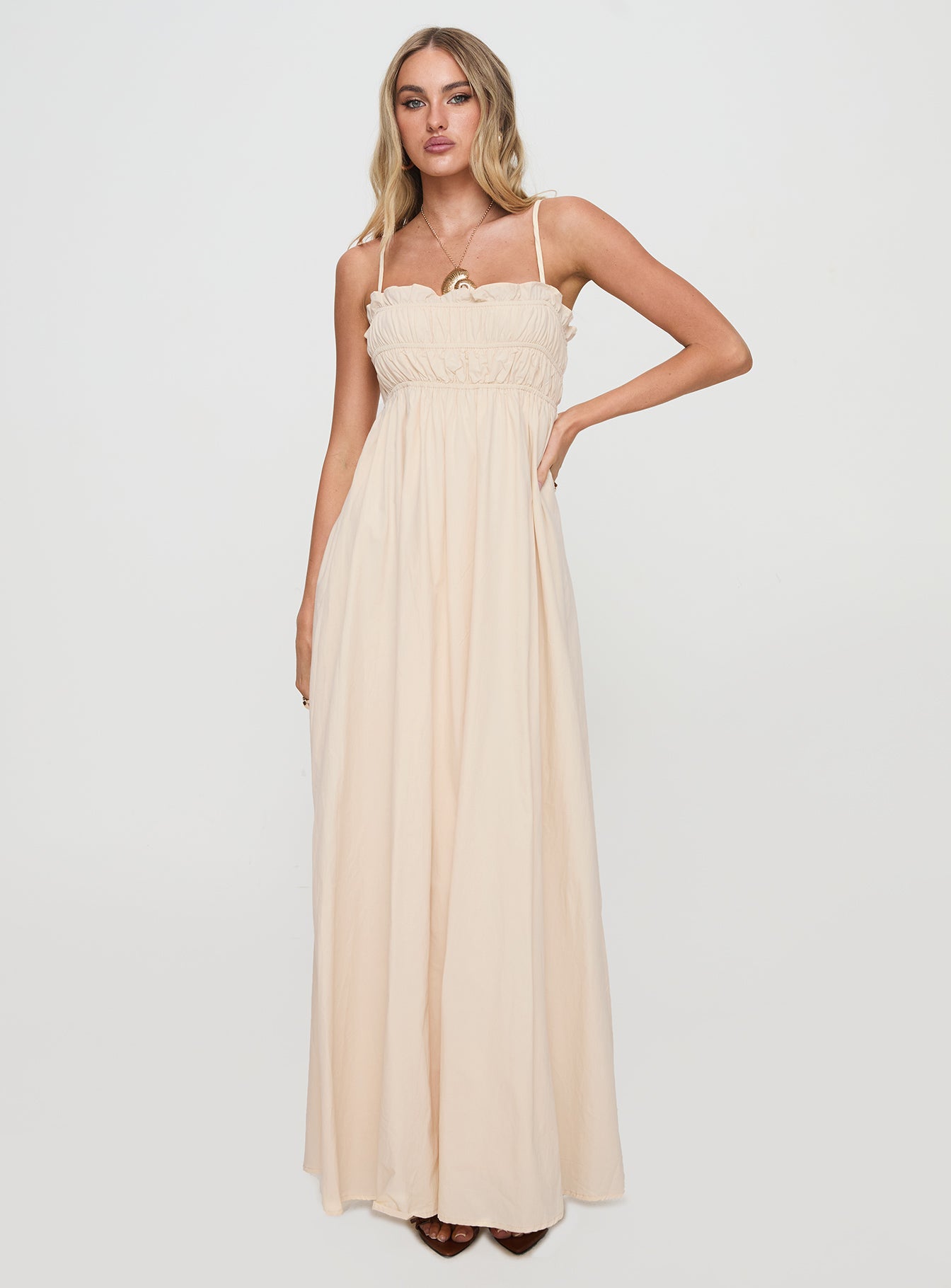 Love All Around Maxi Dress Cream-Vipp Girl