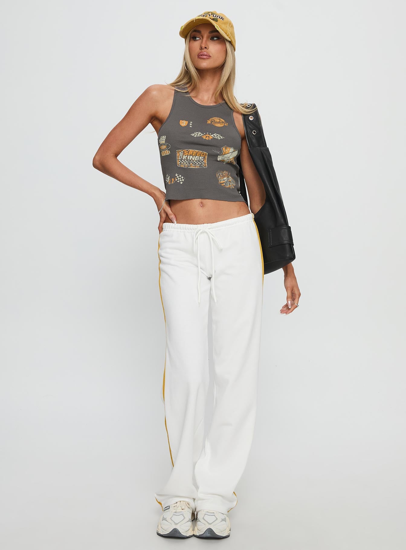 Need For Speed Tank Top Charcoal-Vipp Girl