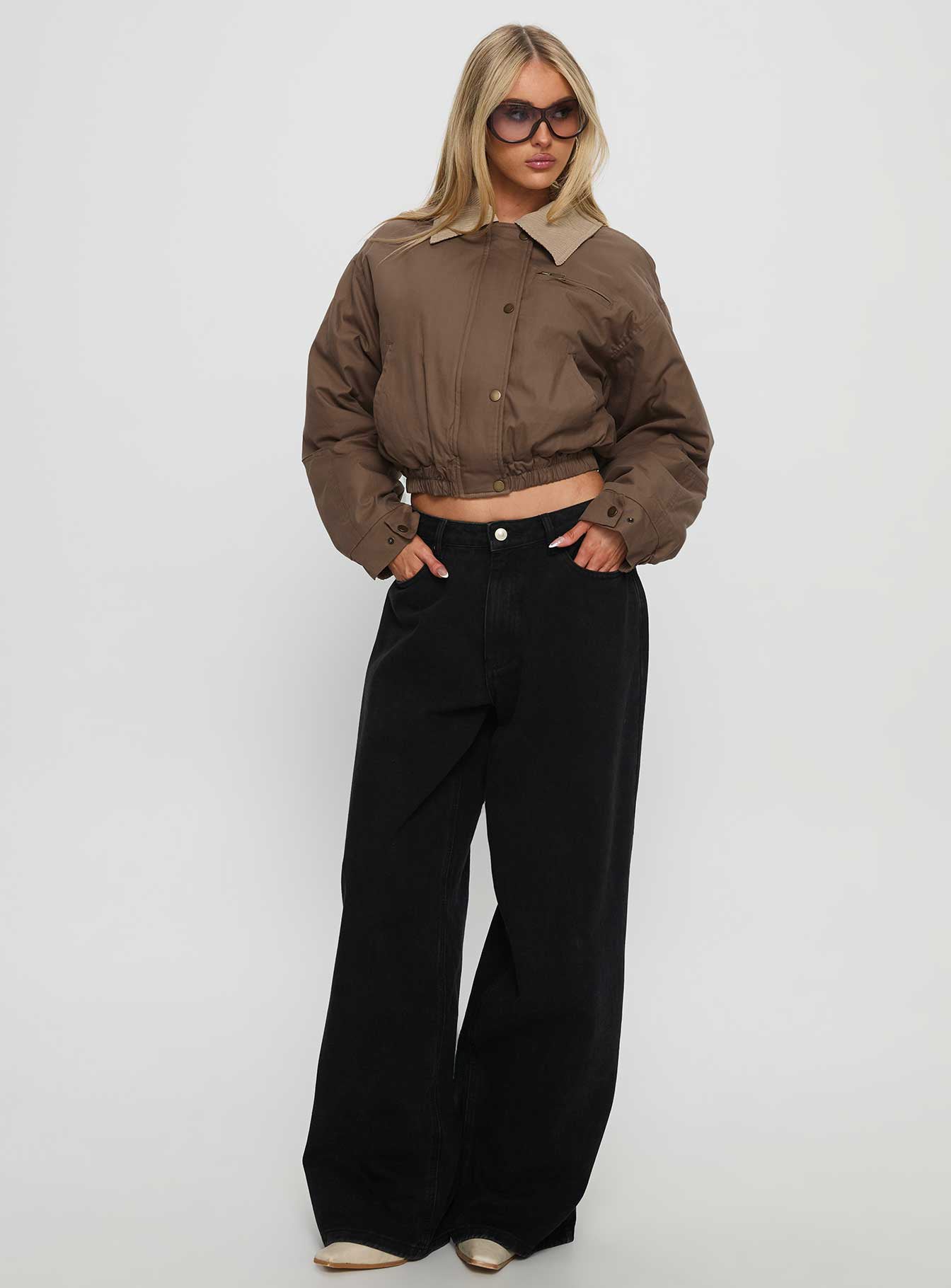 Fateful Collared Jacket Brown-Vipp Girl