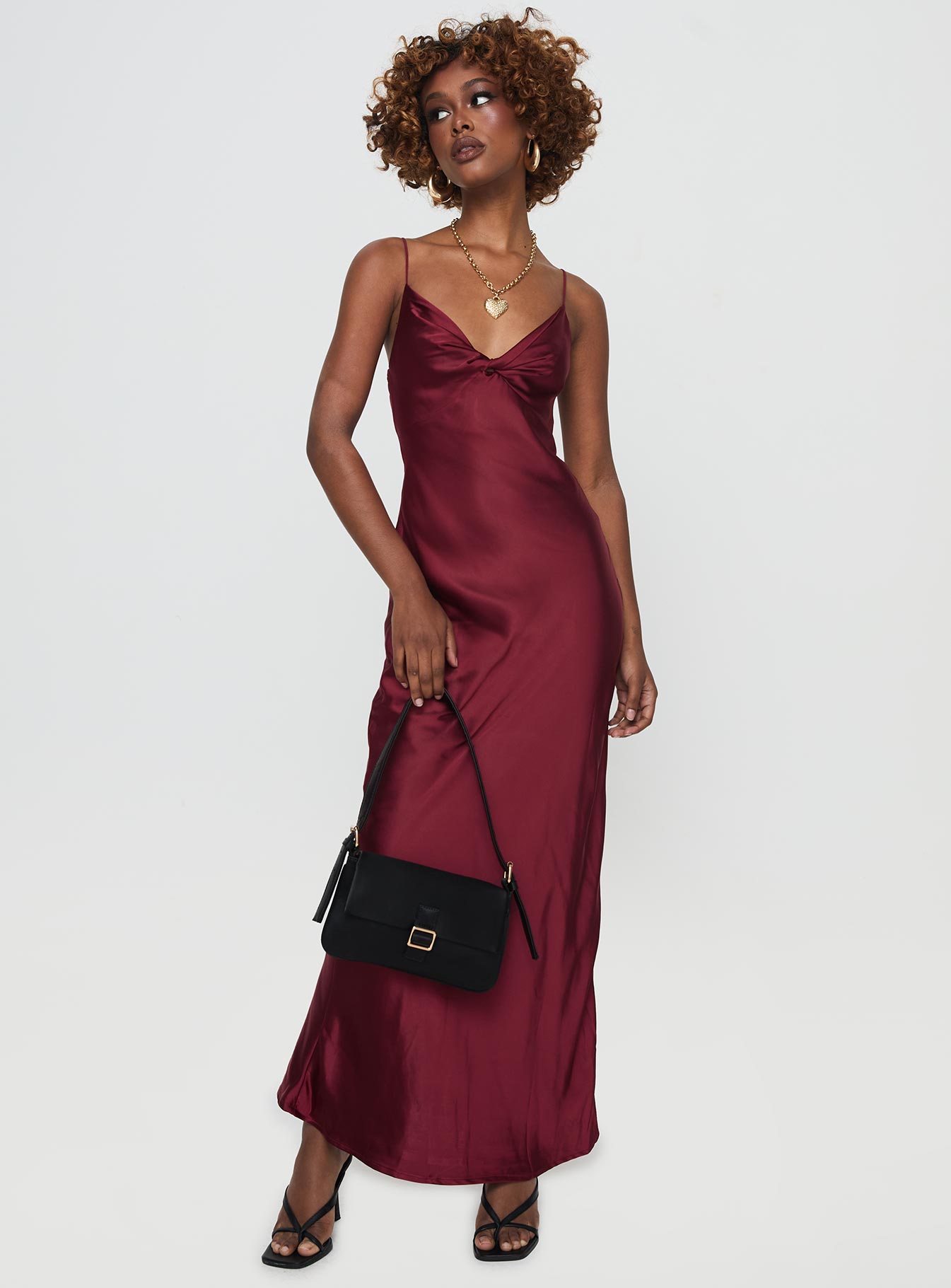 Marilyn Maxi Dress Wine-Vipp Girl