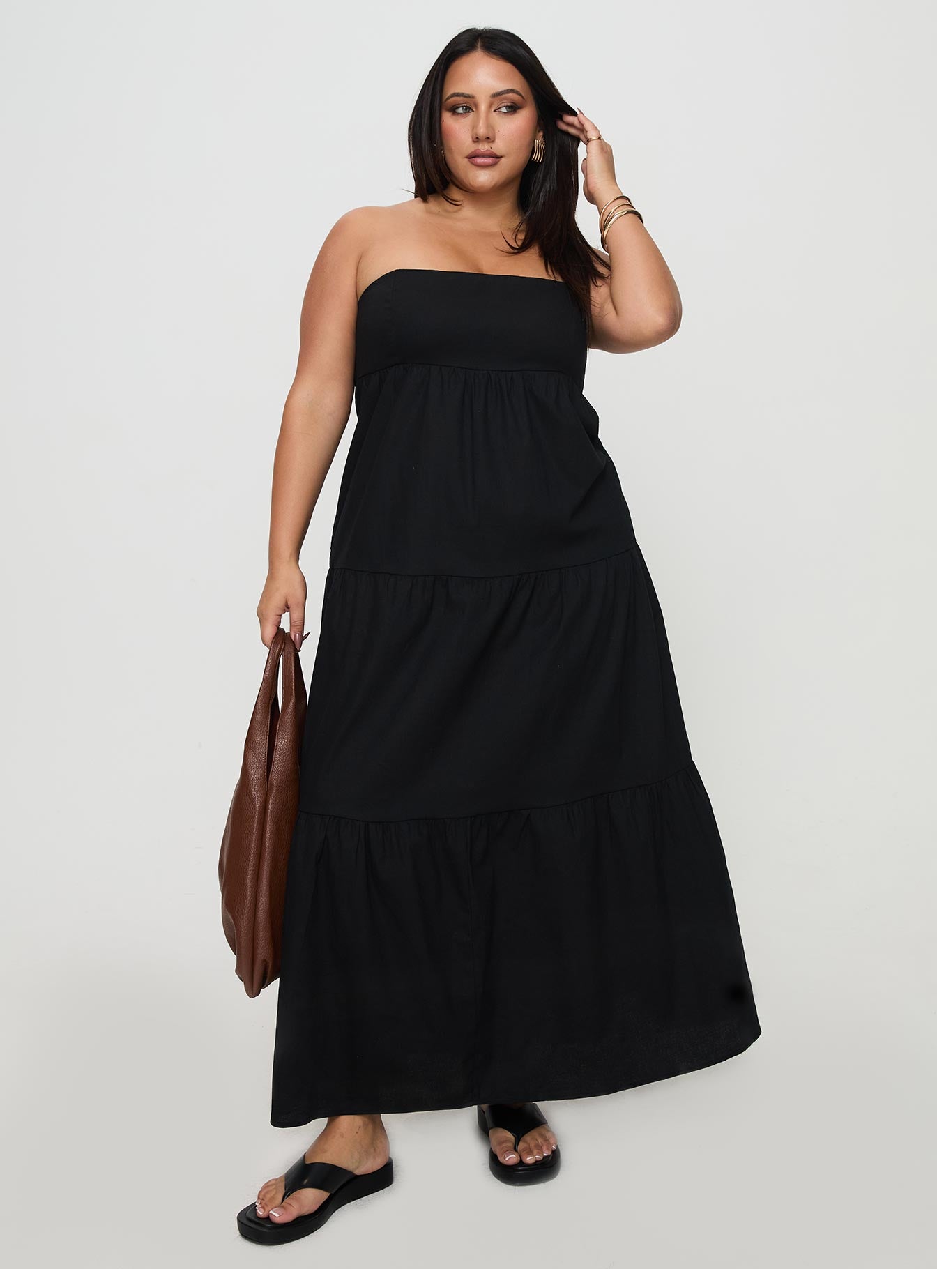 Osment Maxi Dress Black Curve-Vipp Girl