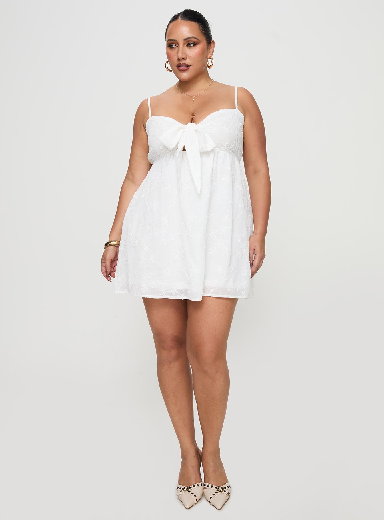 Granno Mini Dress White Curve-Vipp Girl