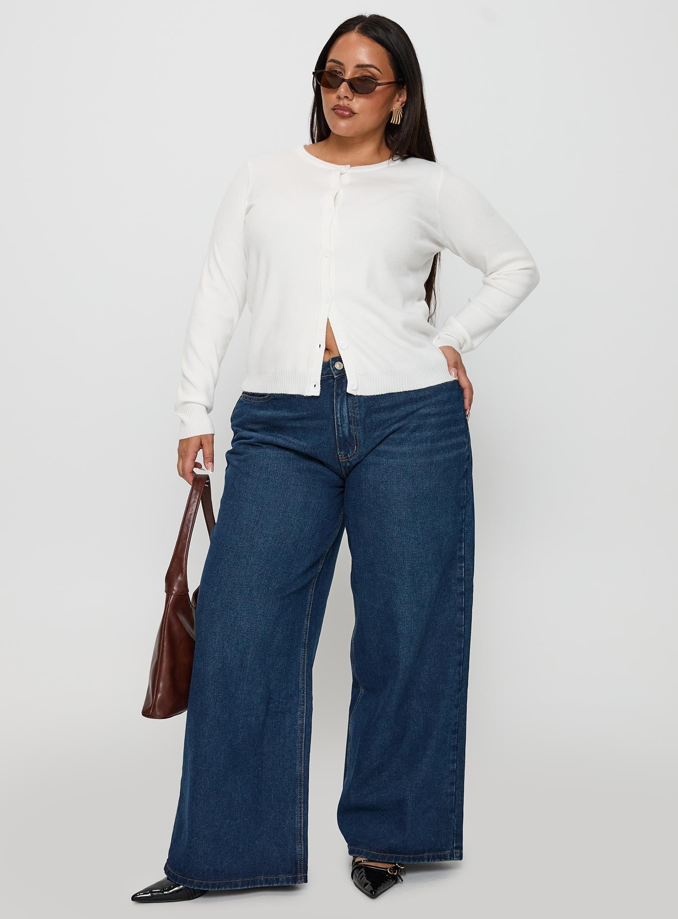 Lauraine Cardigan White Curve-Vipp Girl