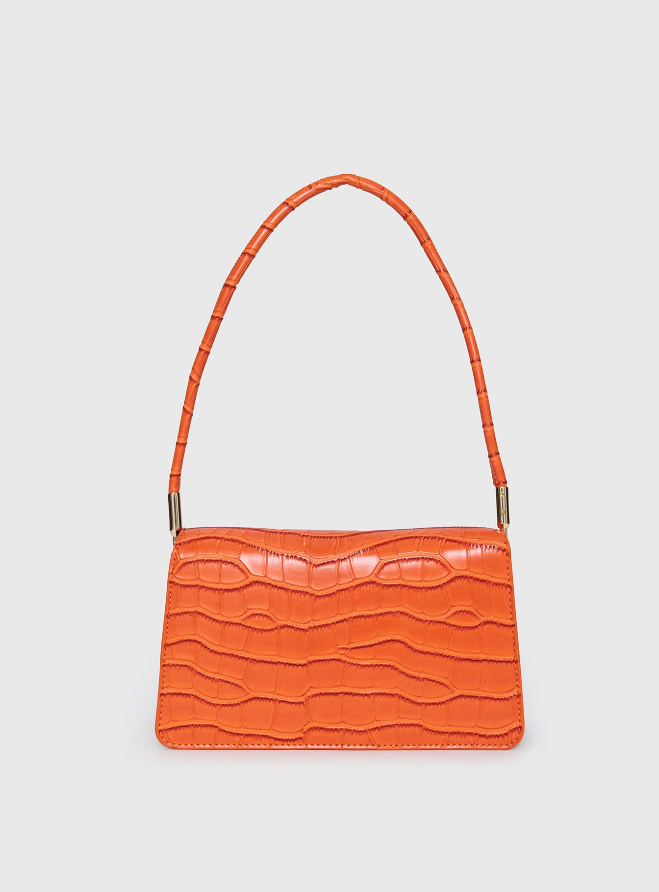 Moshe Croc Shoulder Bag Orange-Vipp Girl