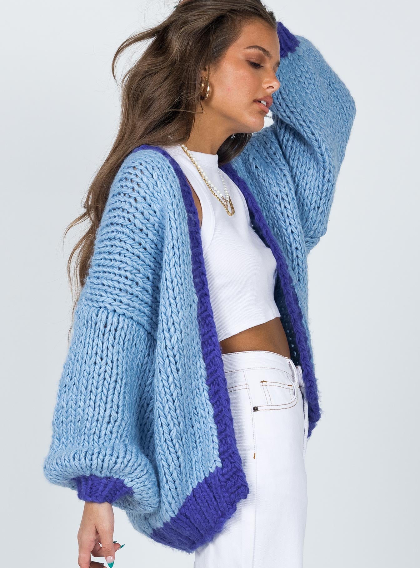 Lester Knit Cardigan Blue-Vipp Girl