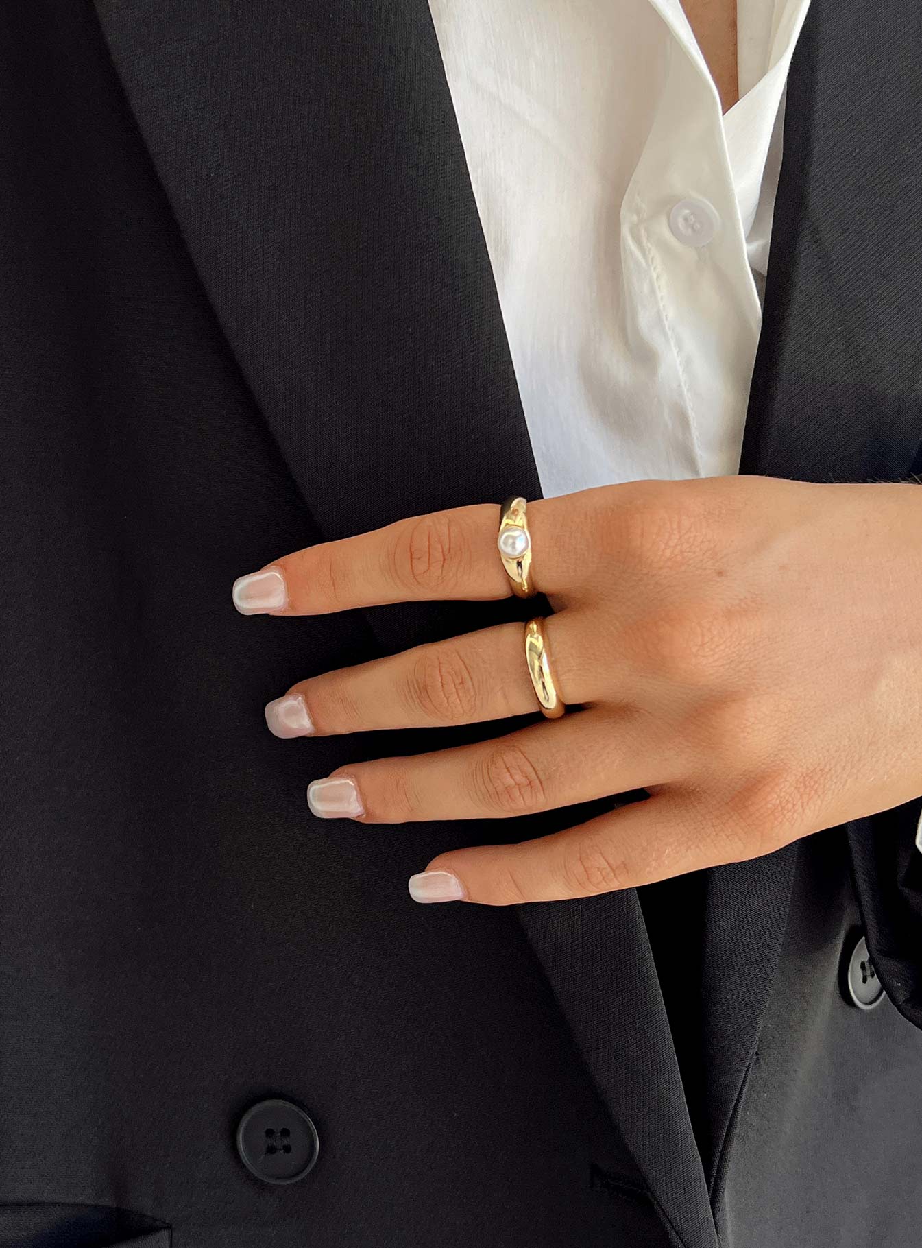 Mina Gold Plated Ring Pack-Vipp Girl