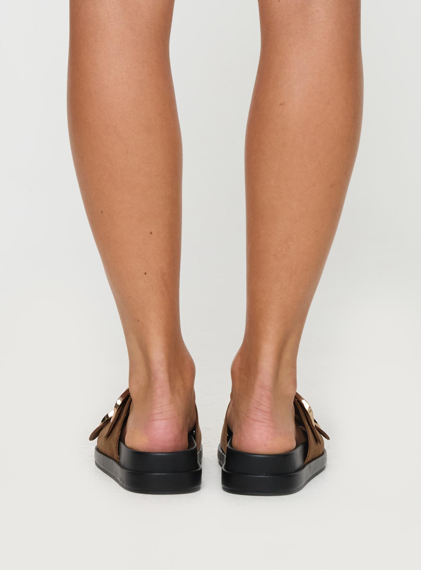 Billini Kasen Slides Taupe Faux Suede-Vipp Girl