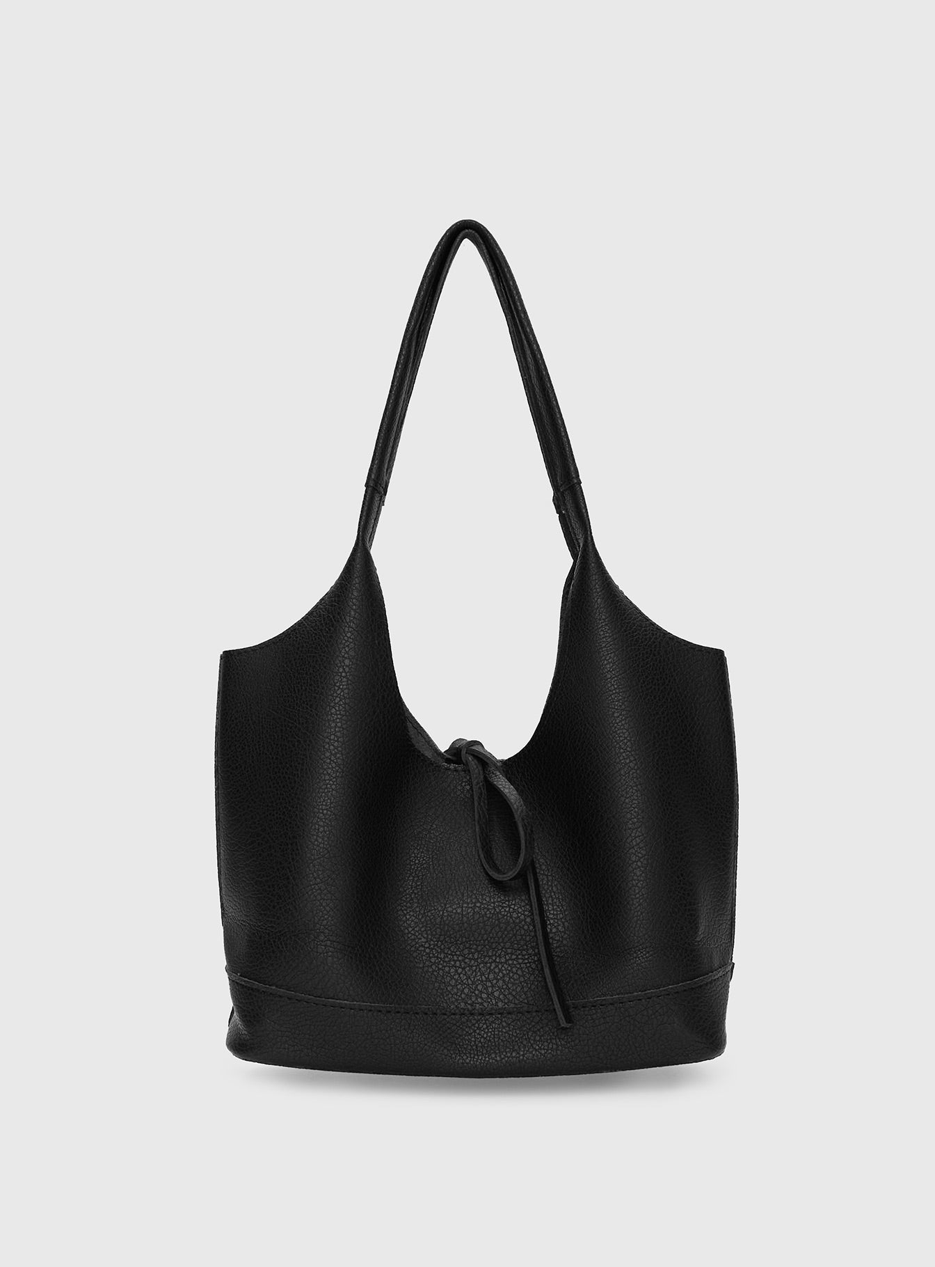 Nonstop Bow Detail Shoulder Bag Black-Vipp Girl