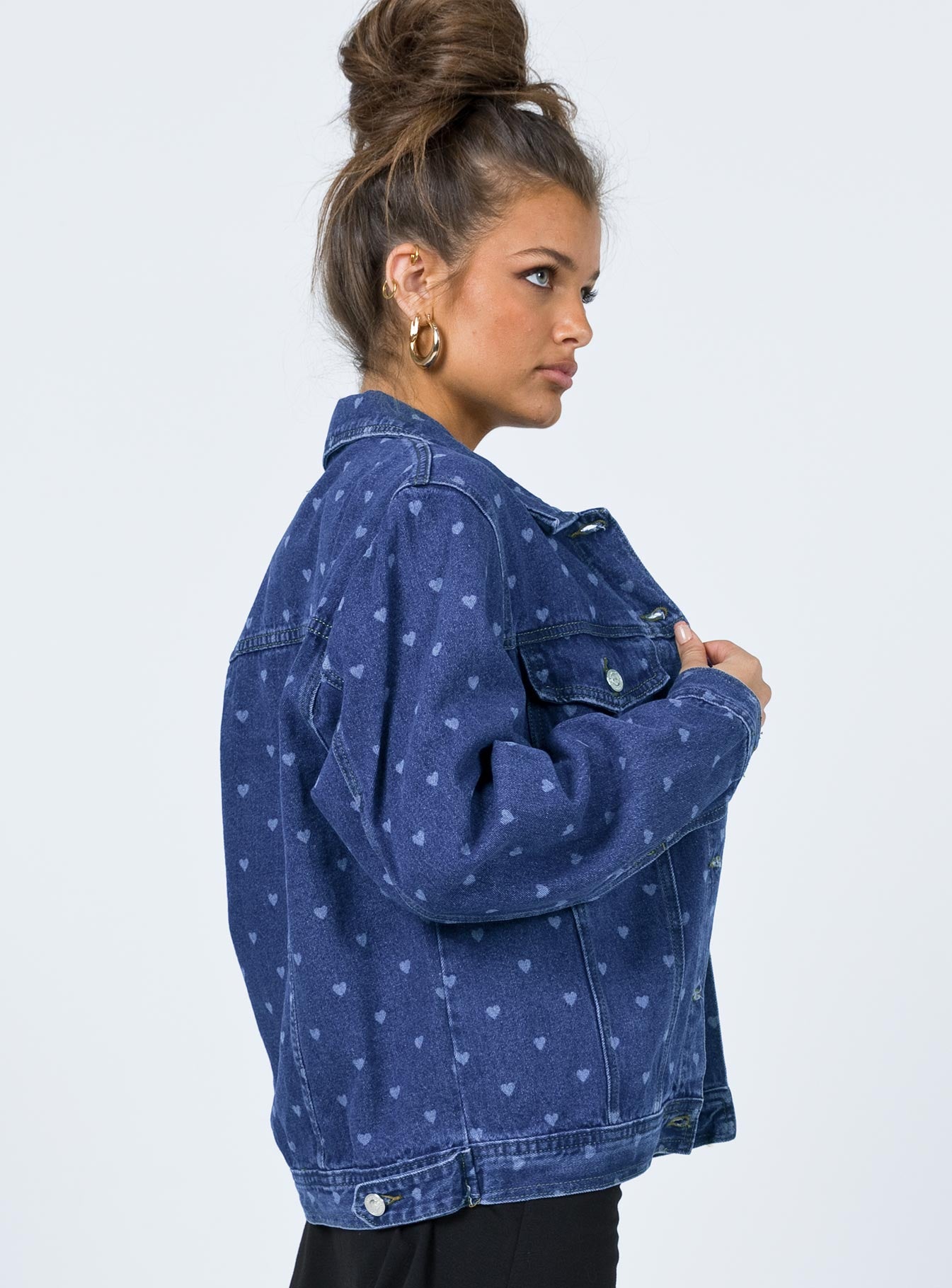 Love Heart Denim Jacket-Vipp Girl