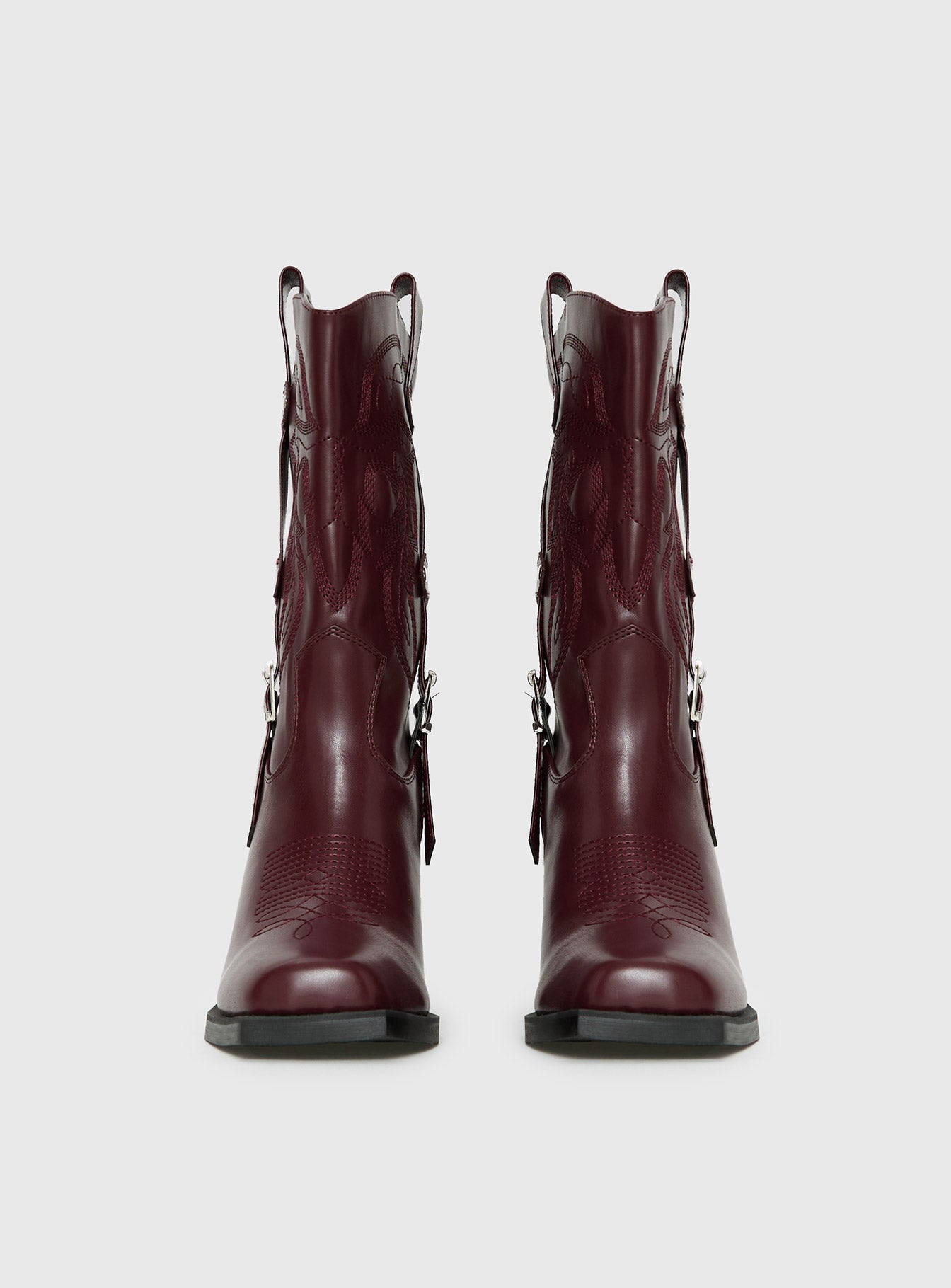 Cypress Western Boots Burgundy-Vipp Girl