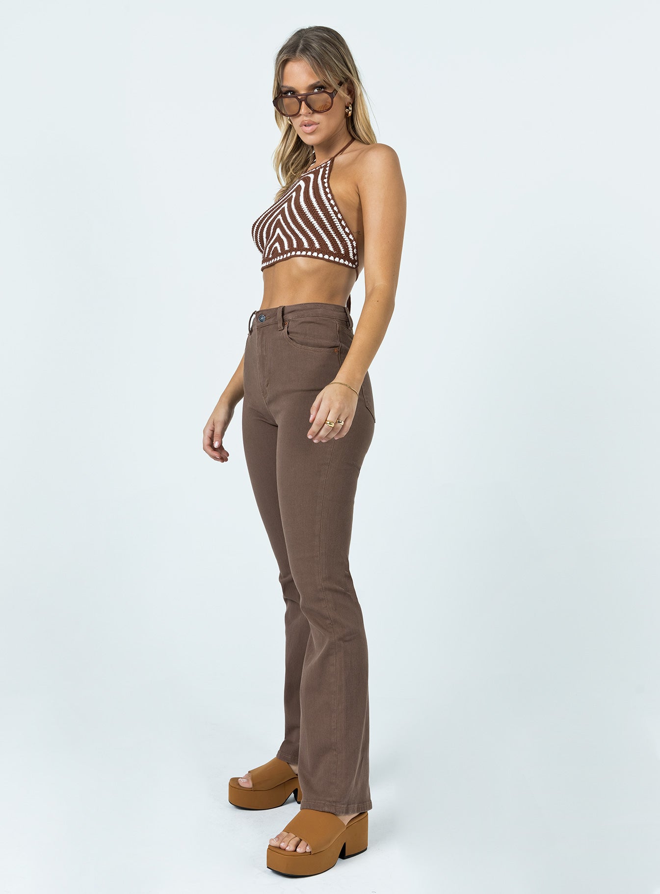 Motel Bootleg Jeans Rich Brown-Vipp Girl