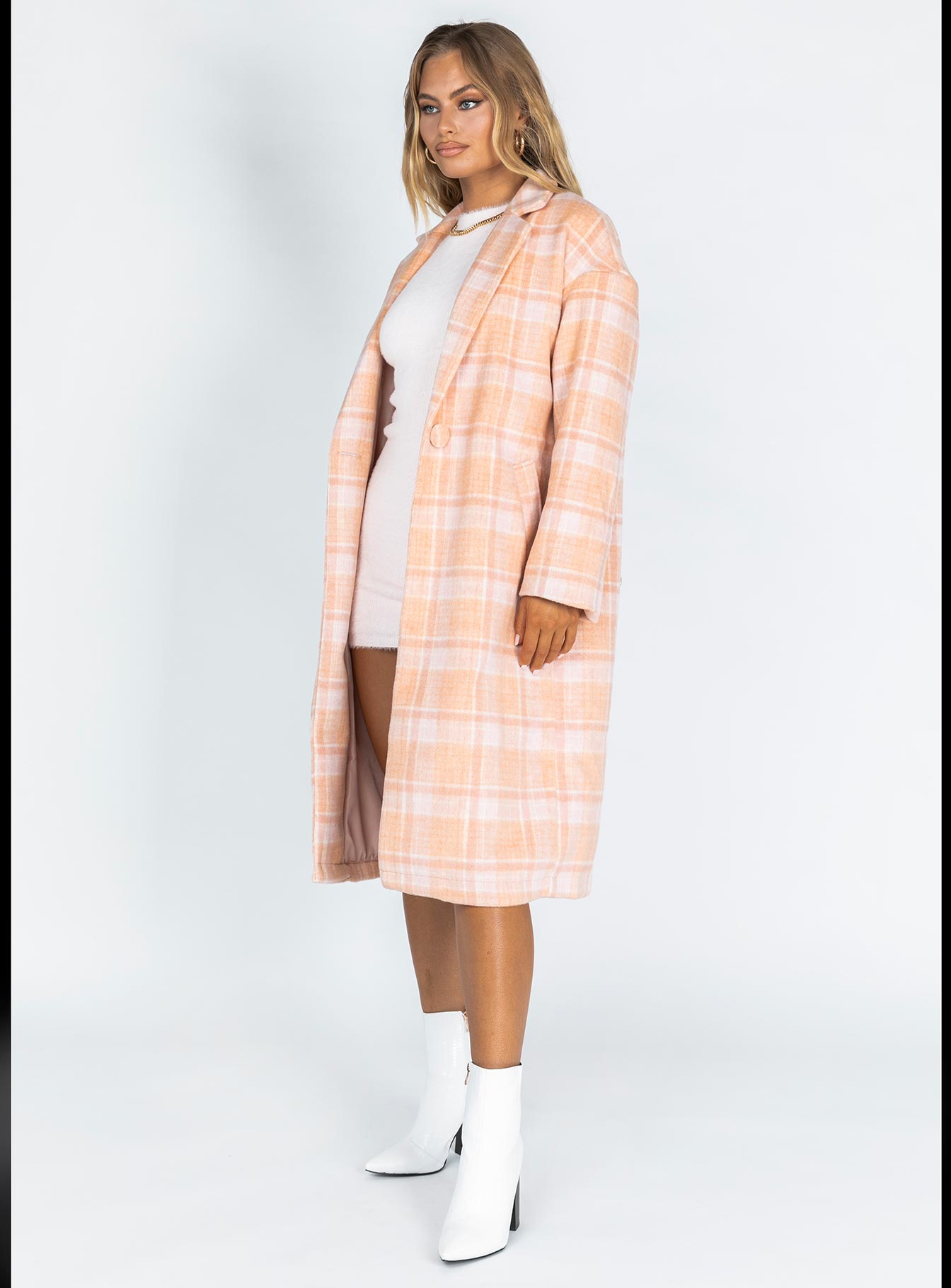 Penelope Coat Pink Check-Vipp Girl